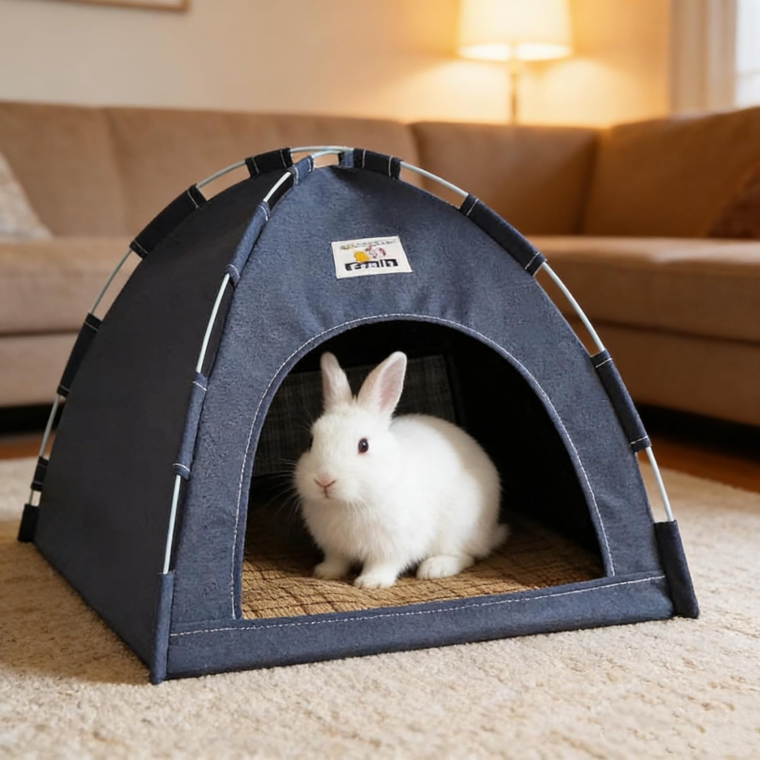 Dog/Cat Tent Bed, Four Seasons Universal Breathable, Washable Dog House for Indoor and Outdoor Use,Removable, Foldable, Portable (GY, M) image number 5