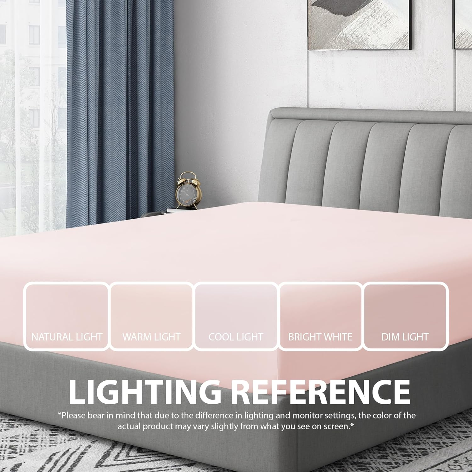 Cathay Home Luxury Wrinkle and Fade Resistant Double Brushed Ultra Soft Microfiber 14-Inch Standard Pocket Single Fitted Sheet, Blush, Twin image number 4