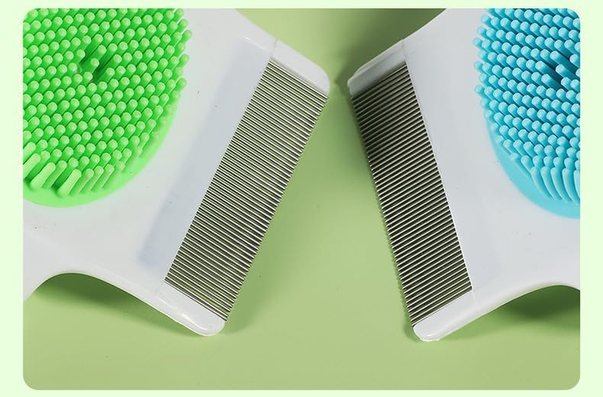 Cradle Cap Comb, Hair Rubber Brush, Cradle Cap Brush, Shower Brush, 2-Piece Cradle Cap Brush and Comb, 3-In-1 Design Cradle Cap Brush, Cradle Cap Silicone Brush, Scalp Brush image number 4