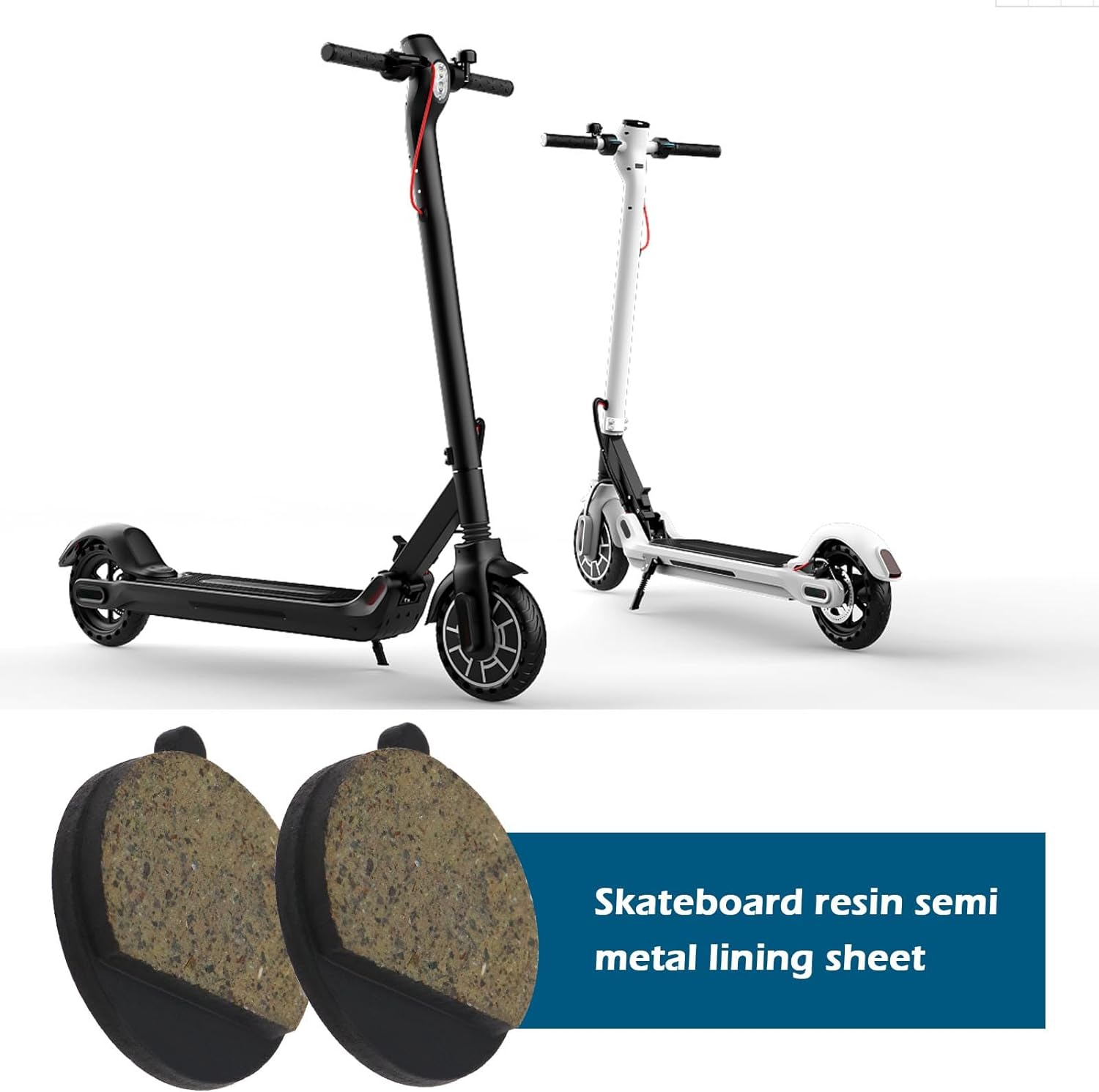 Emsea 4Pcs Scooter Brake Pads Compatible with Kugoo M4/M4 PRO Resin Semi-Metal/Copper-Based All Metal Brake Pads Scooter Disc Brake Pad Accessories 24X21X4Mm image number 1