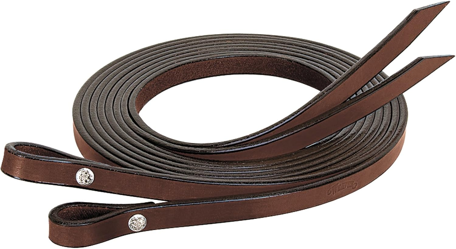 Weaver Leather Bridle Leather Split Reins, Brown, 5/8" X 7'
