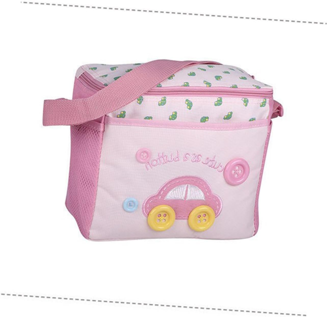 Multi-Function Large Capacity Diaper Bag Set Stylish Mummy Tote Handbag Shoulder Strap Includes Changing Pad Bag Feeding Bottle Car Pattern image number 2