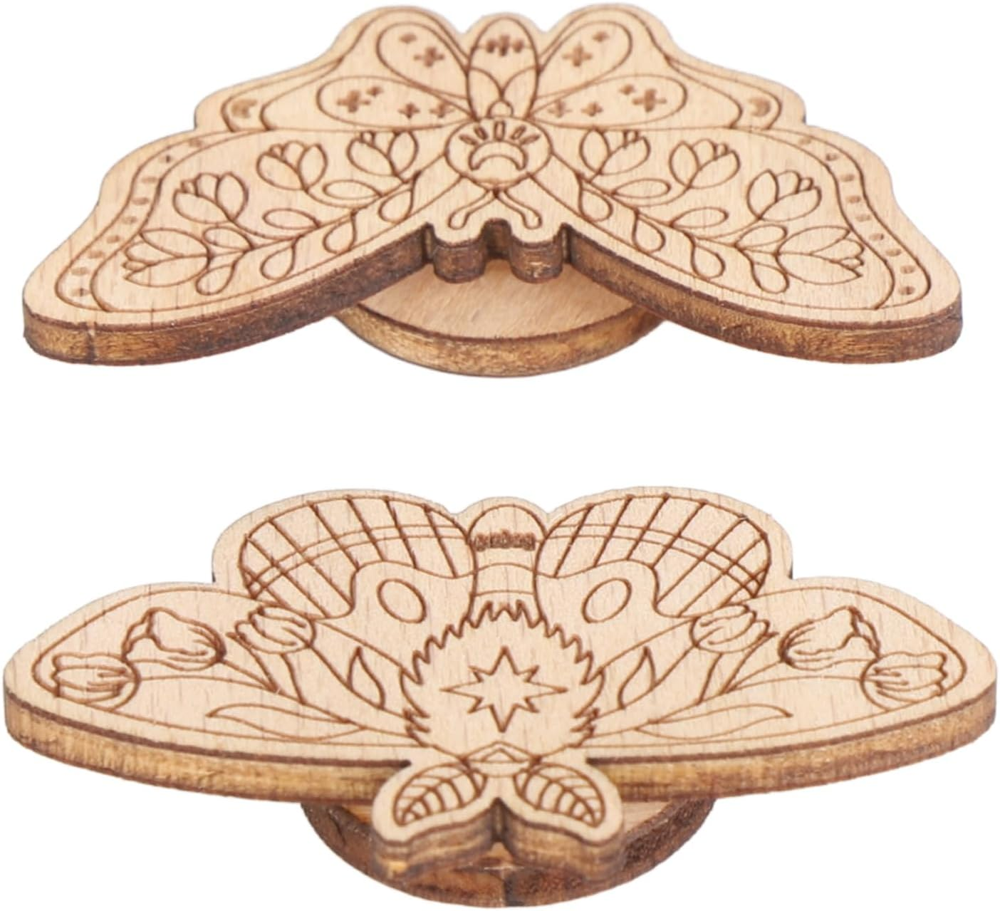 DAUZ Elegant Strong Magnets Versatile Embroidery Needle Minder, Beech Wood, 2 Count image number 3