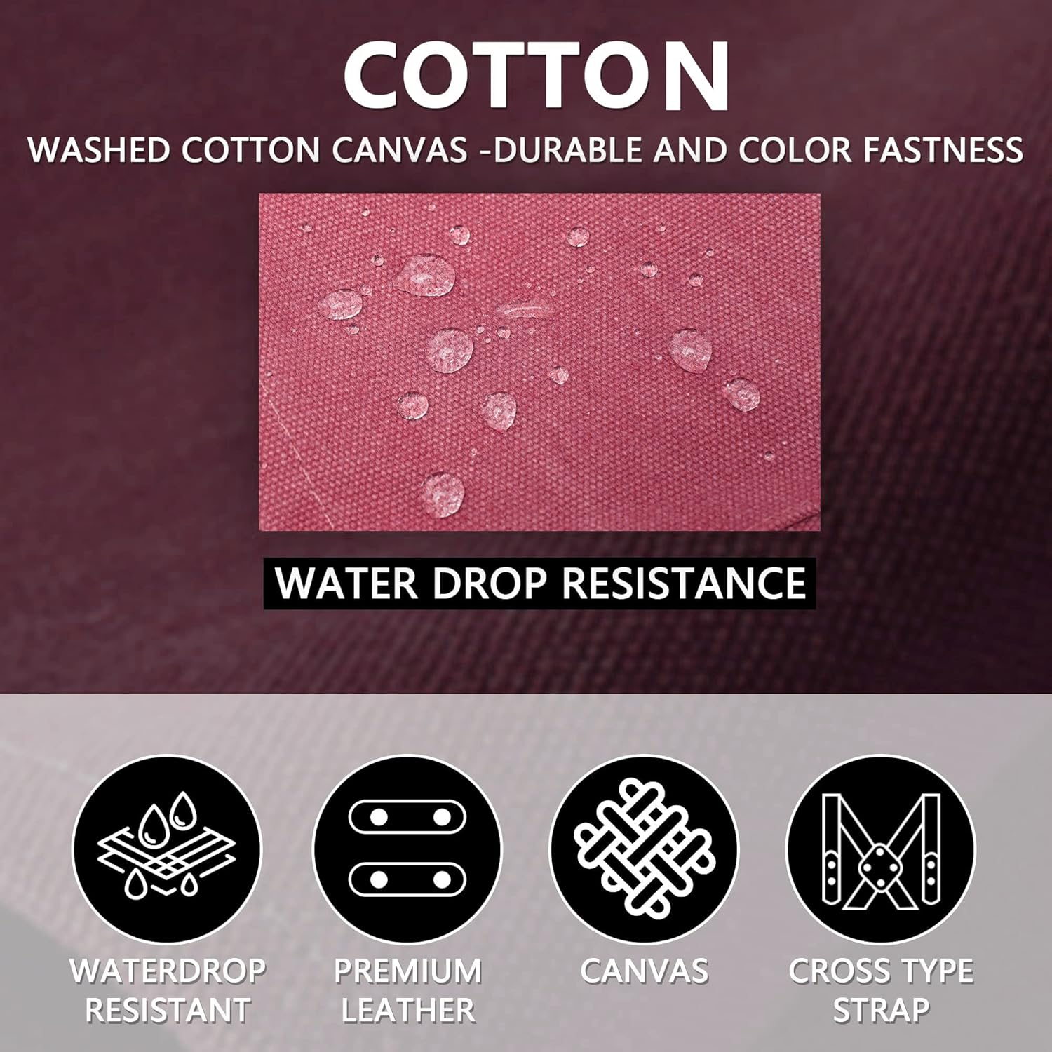 CONTAIL Chef Apron for Men Women, Canvas Aprons with Pockets-Cross Back Kitchen Apron for Cooking Grilling Baking BBQ Barber image number 3