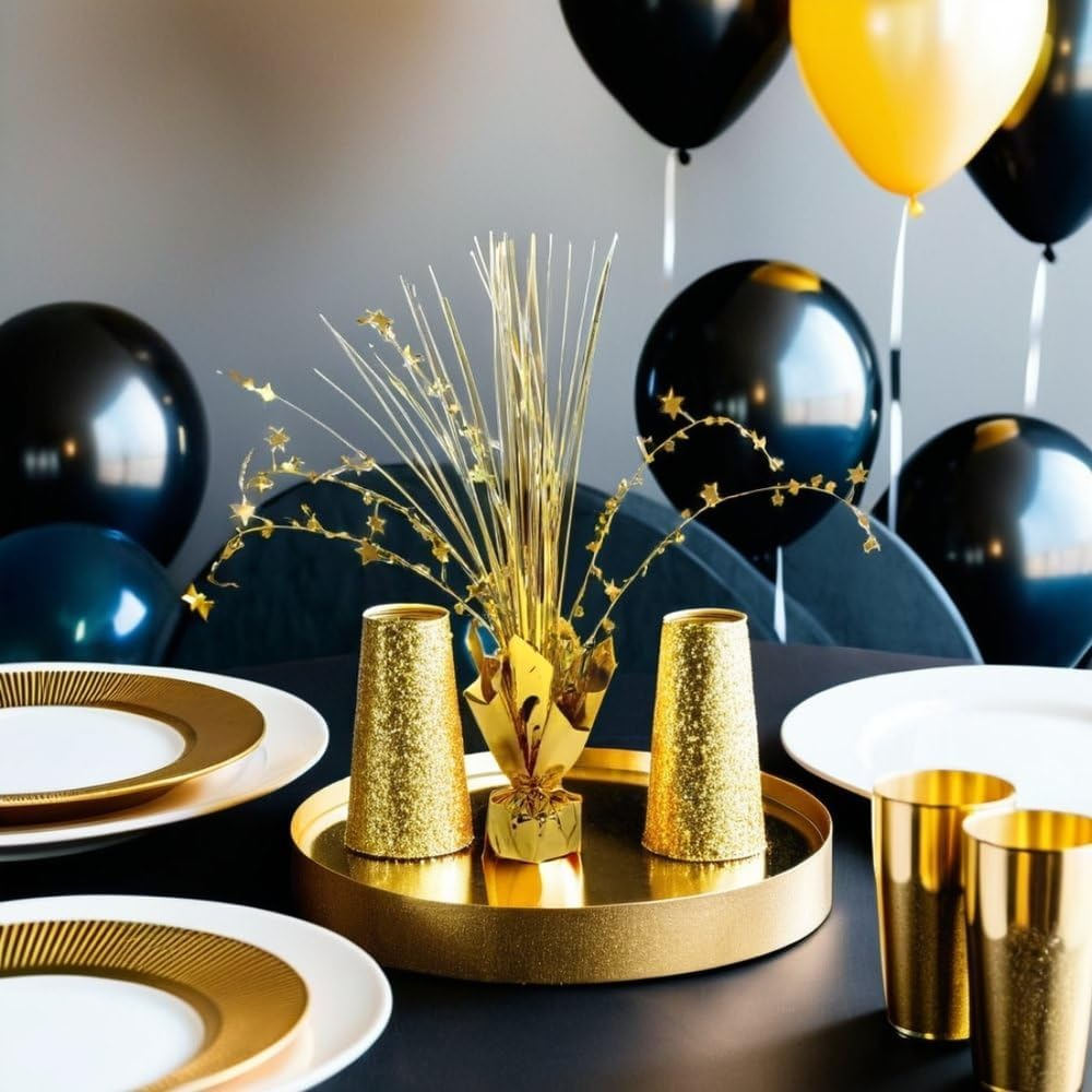 Foil Spray Centrepiece - Gold - Multi, 12" image number 4