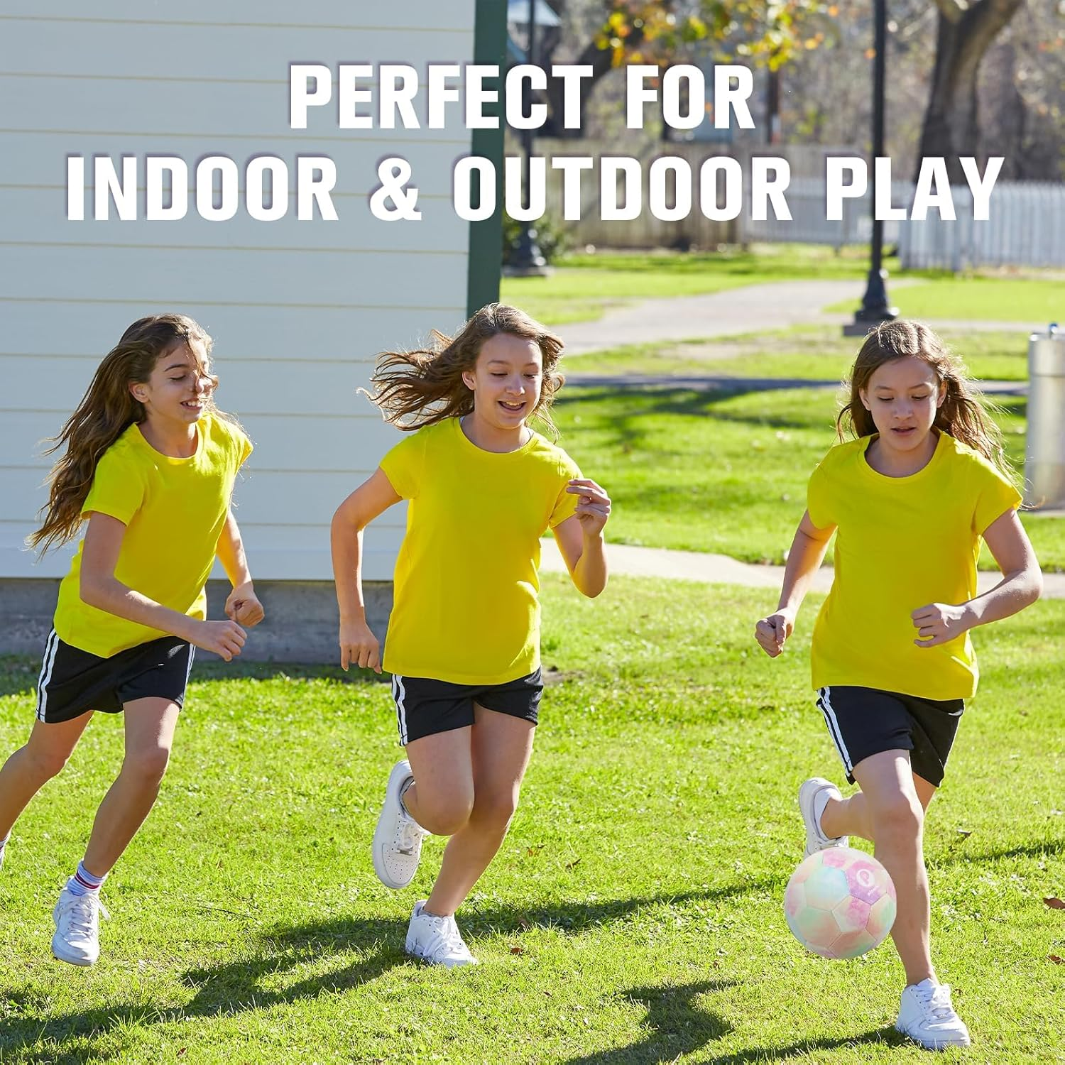 Soccer Ball Size 3 4,Sparkling Girls Pink Soccer Ball for 4-6-8 8-12 Kids Toddlers Children Indoor Outdoor Backyard Play Sport Ball - Colour image number 4