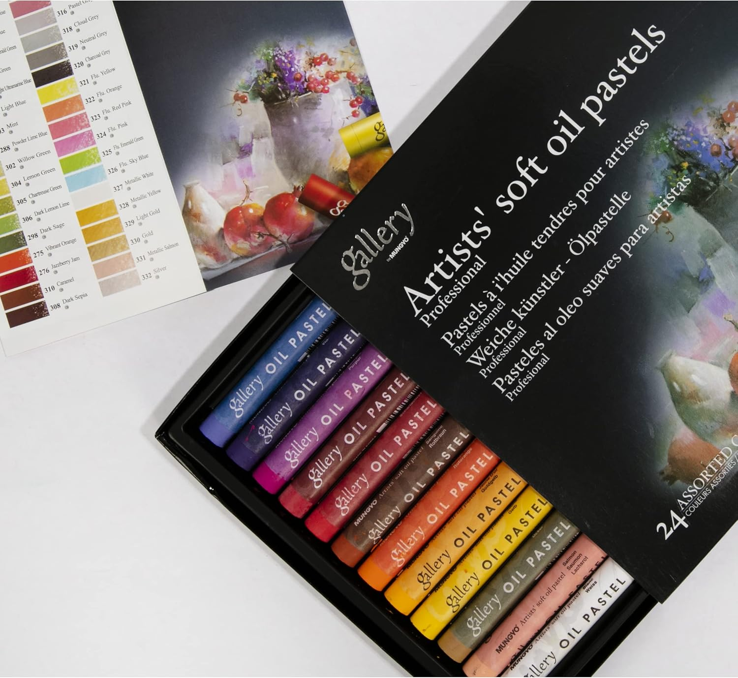 Mungyo Gallery Soft Oil Pastels Set of 24 - Assorted Colours image number 4