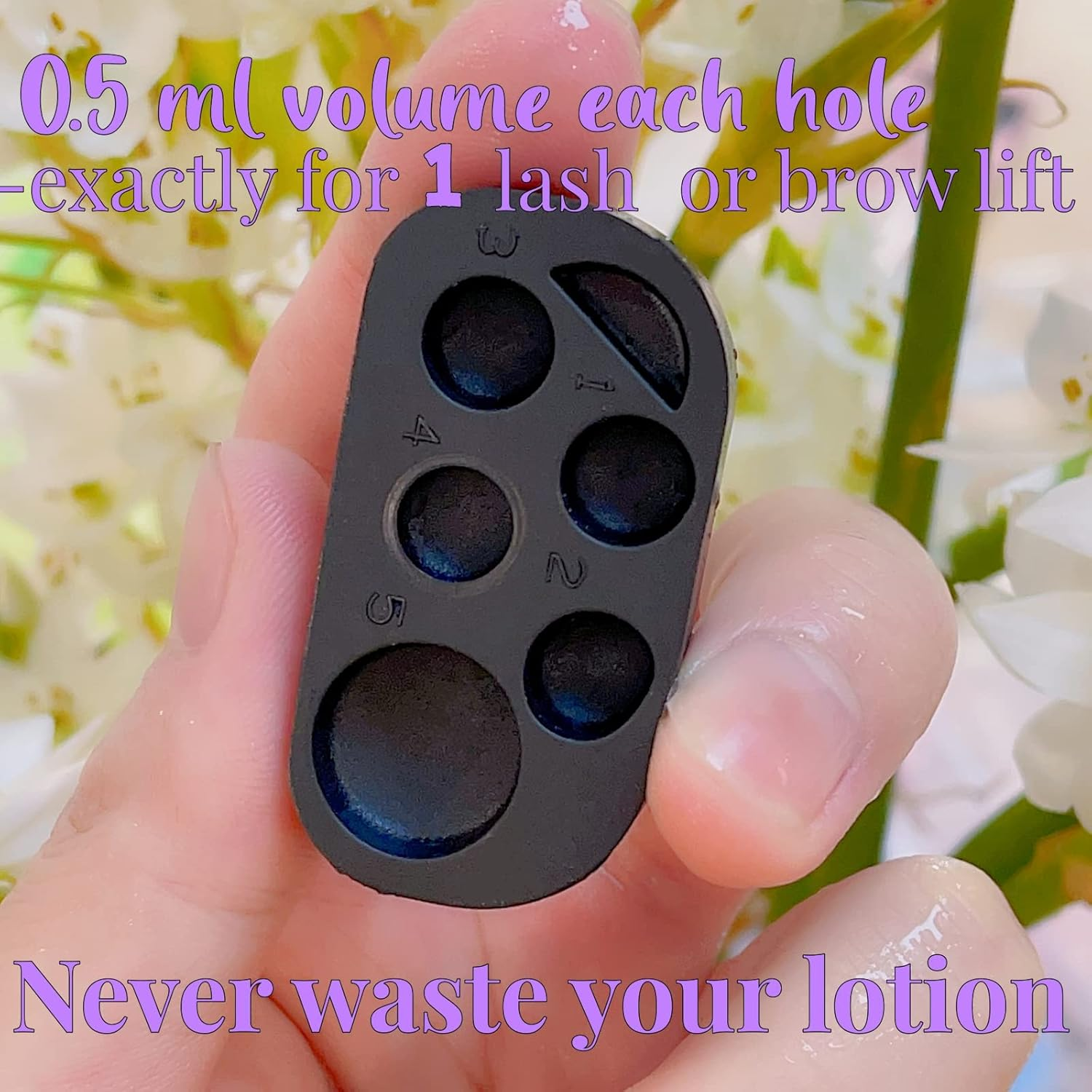 Lash Lift Brow Lamination Lotion Palette Silicone Tray for Eyelash Perm and T-Int 6 Function Container for Lifting Lashes Brows 2 in 1 Lash Extension Remover Conditioner Primer Cleanser Tool image number 6