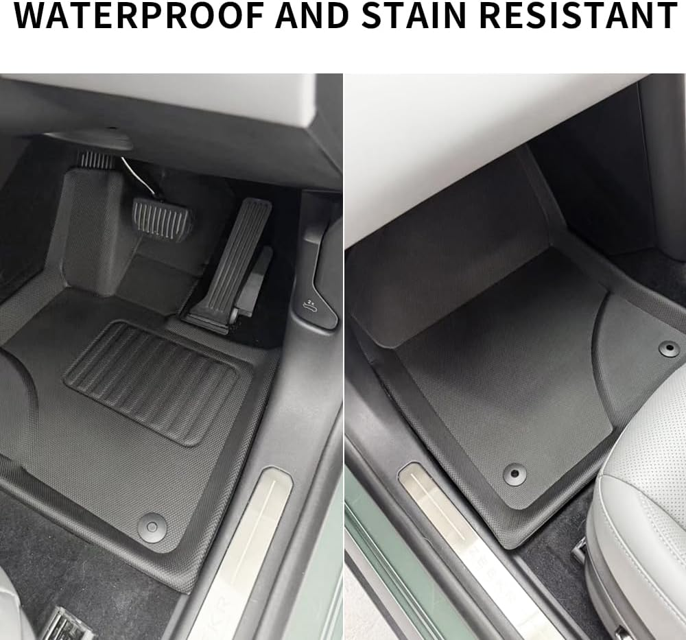 For ZEEKR X 2024-2025 XPE 3D Floor Mats Trunk Floor Mats & Cargo Liners High Performance Waterproof, Wrinkle Resistant, and anti Slip（Au RHD 8 Piece Set image number 6