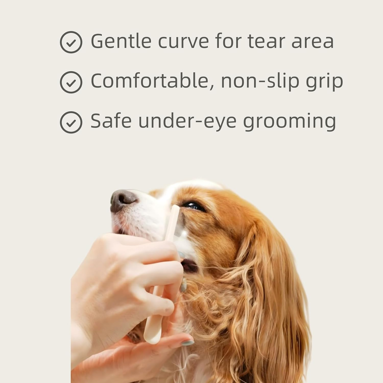 Kawlxpp Mini Pet Face & Detail Grooming Set Rounded-Tip Stainless Steel Comb & Scissors Safe for Eyes, Paws & Sensitive Areas 2-Piece Kit for Dogs & Cats image number 4