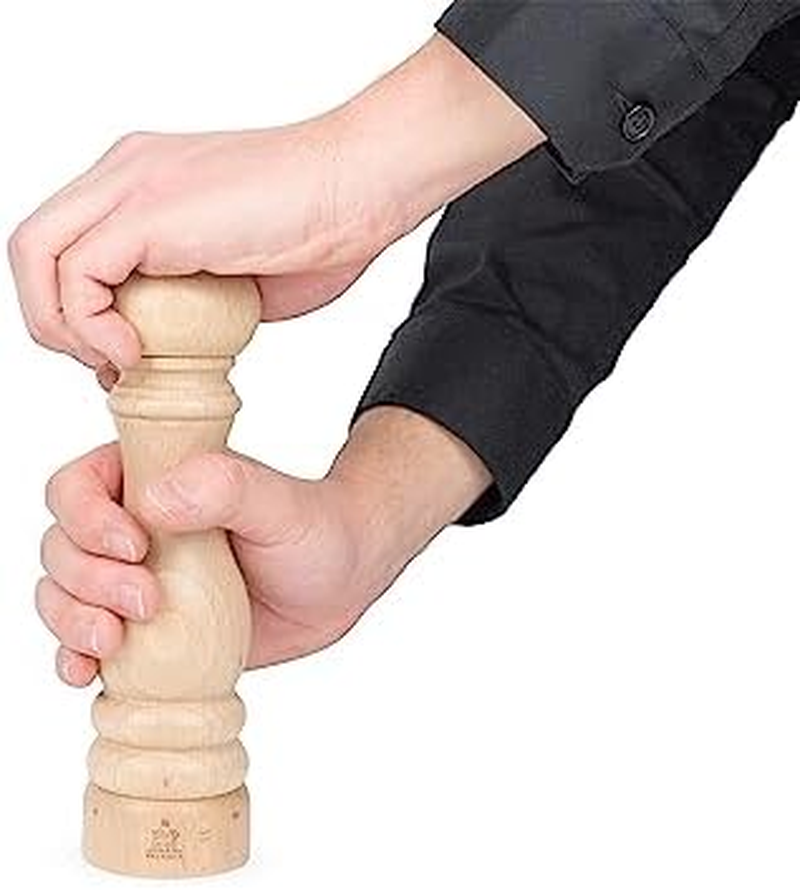 PEUGEOT - Paris U'Select Salt Mill 22 Cm- 9 In- 6 Predefined Grind Settings - Powdered Salt Innovation, Zirlion Mechanism - Pefc-Certified Wood - Made in France - Natural image number 6