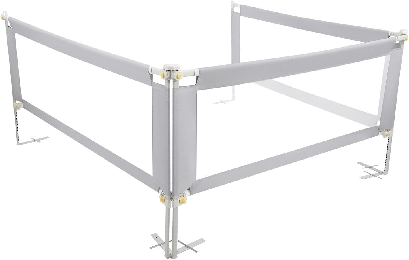 KIDBOT Kids Bed Rail 3 Piece Bedrails King Toddler Side Safety Guard Barrier Child Cot Fence Baby Fall Protection Mesh Fabric Double Lock Adjustable Folding image number 1