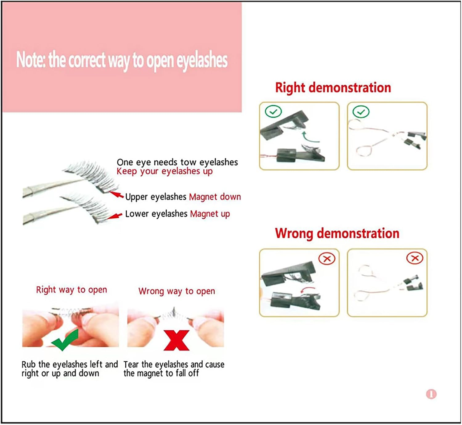 Magnetic Eyelashes, Joyeee Dual Magnetic False Eyelashes Fake Eye Lashes Black Curly Wispy Thick Fluffy Reusable with Applicator No Need Glue 3D Look Eye Makeup for Girls Teen Women Starter Gift Kit image number 3