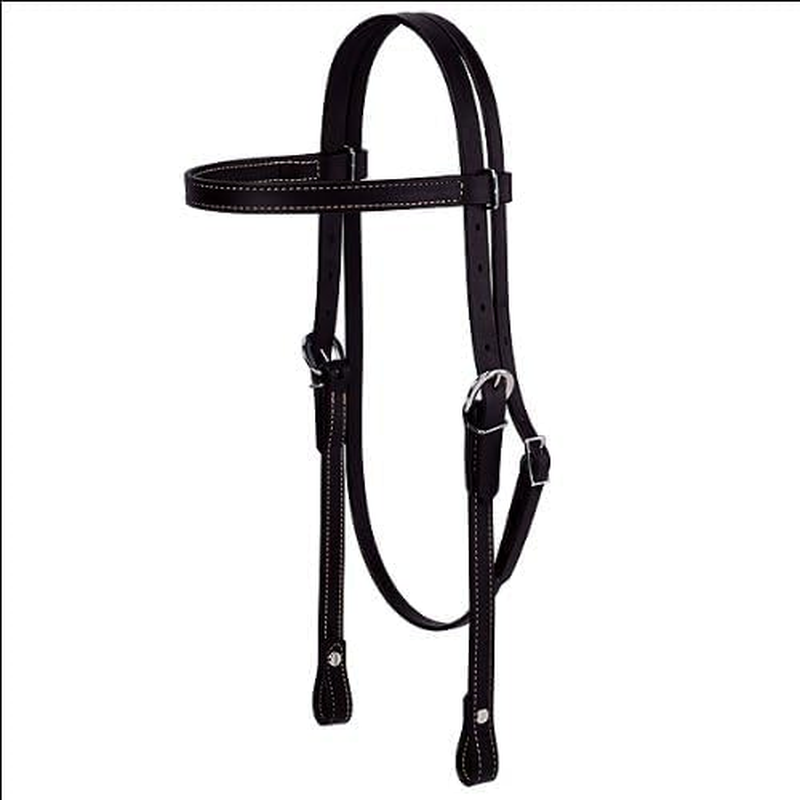Weaver Leather Brahma Webb Brow Band Headstall, Black image number 1