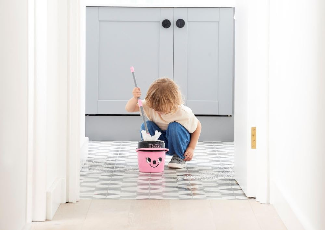 Casdon Little Helper Hetty Kids Mop and Bucket, Hetty/Grey/Black (657) image number 4