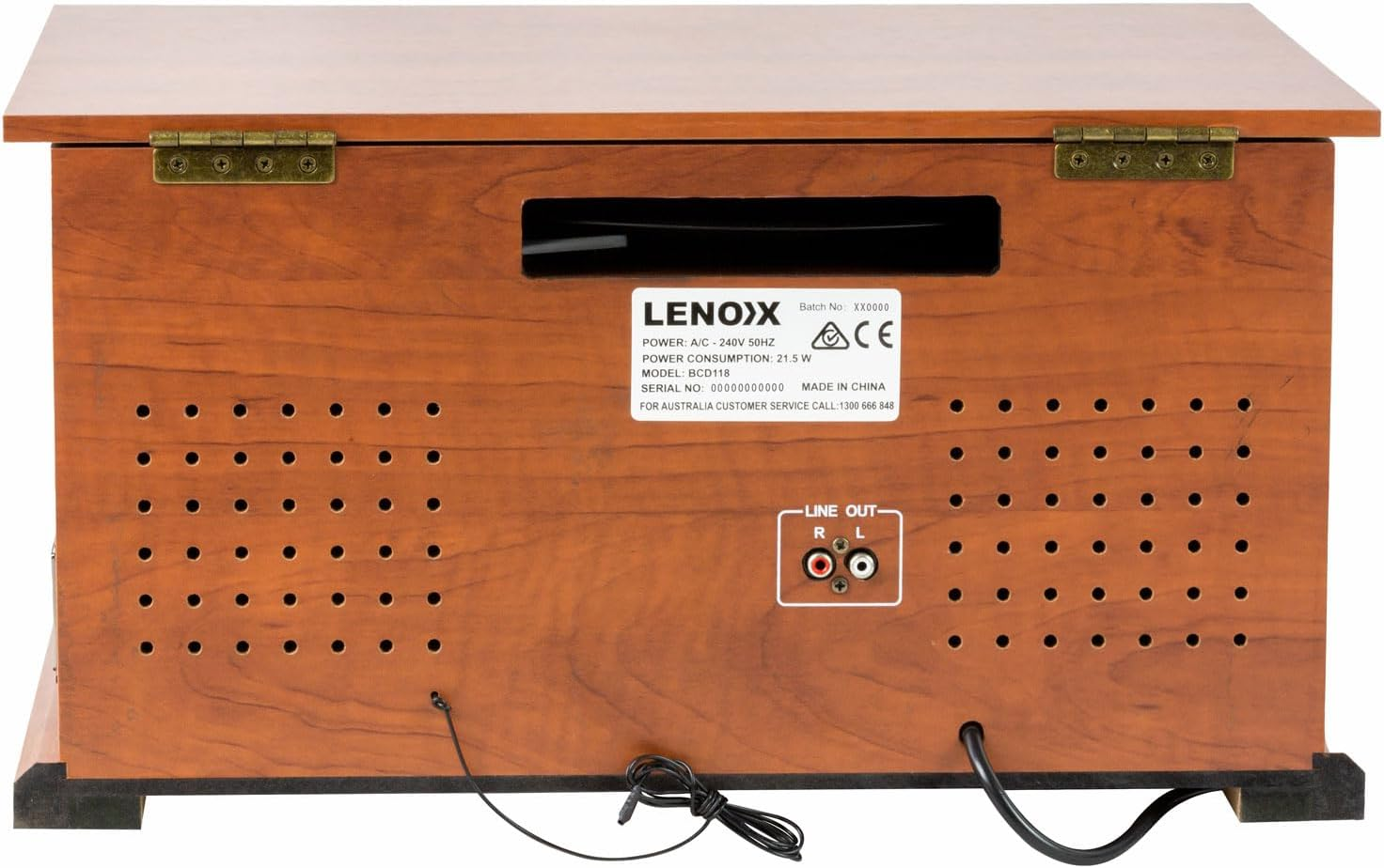 LENOXX Nostalgic Wireless Technology Recording Turntable Music Centre - Vintage Style, USB/SD Card/Cd/Radio/Vinyl Capabilities, Built-In Wireless Technology image number 2