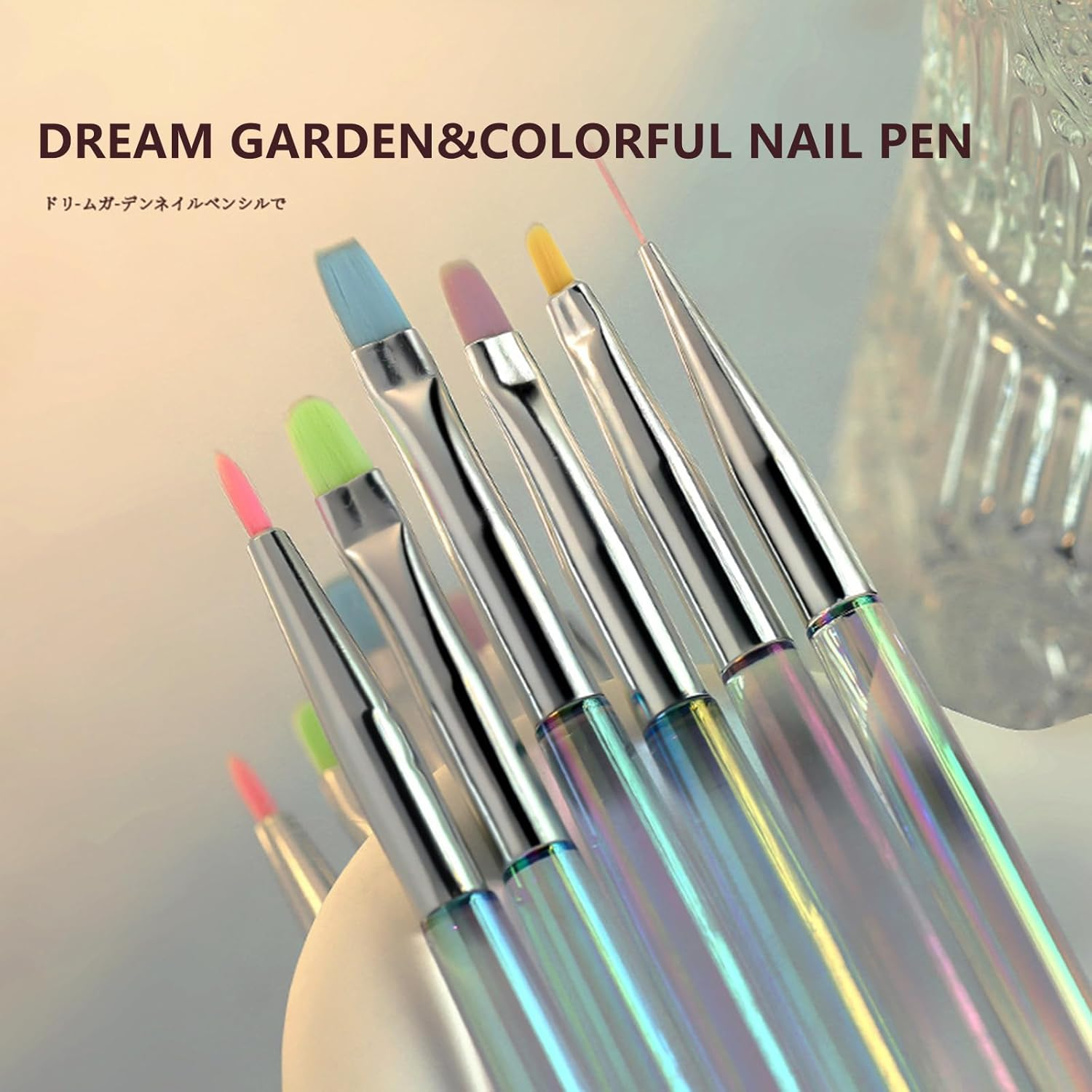 &zwnj;Taoluwin 6Pcs Nail Art Brushes Set, Professional Nail Art Design Pen, Nail Painting Brushes Kit with Acrylic Handle, Easy to Clean, Perfect Gift for Nail Artists