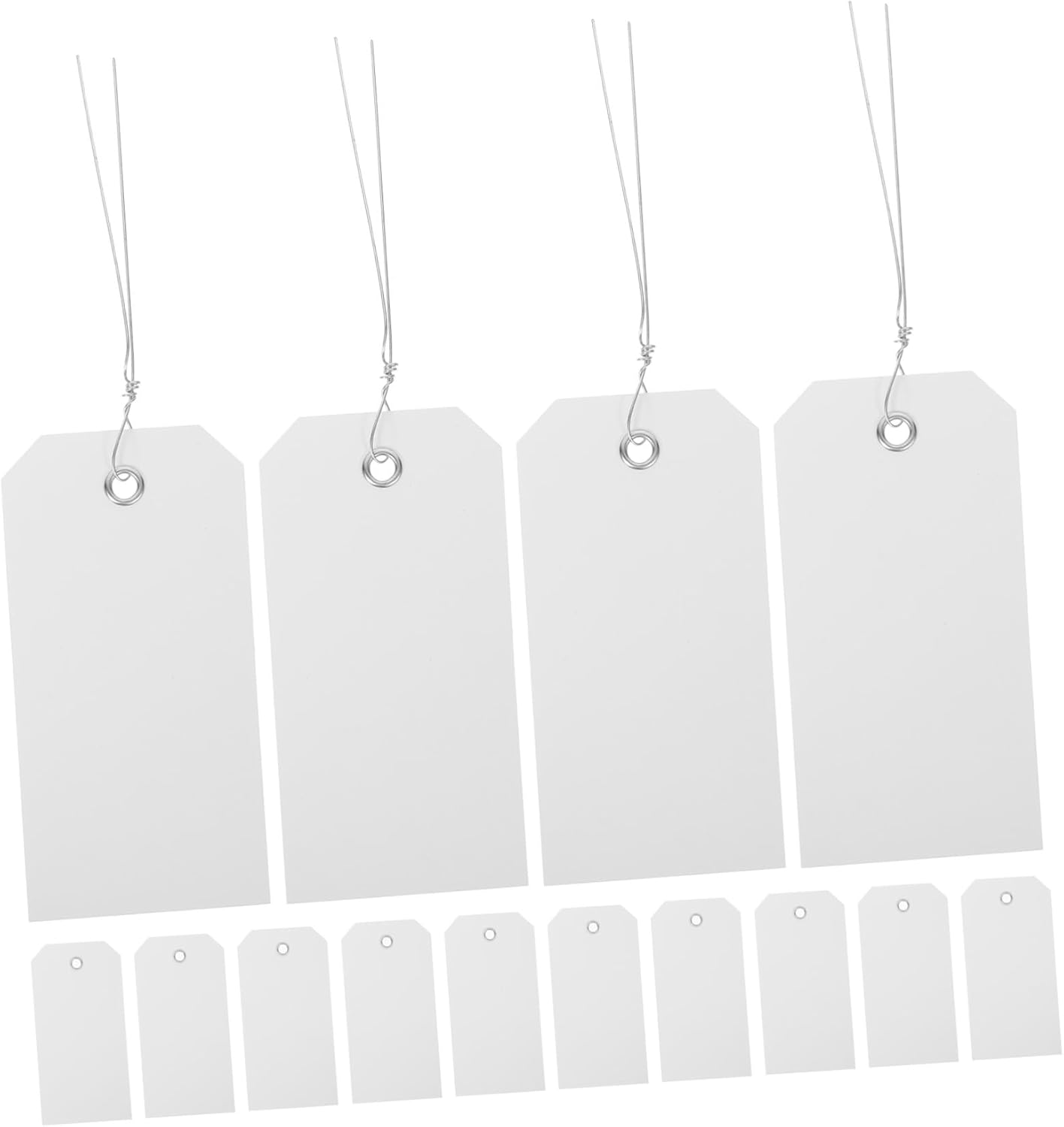 FUNOMOCYA 100Pcs Luggage Tags for Suitcases Wire Writable PVC Travel Tags String for Luggage Identification of Name image number 5