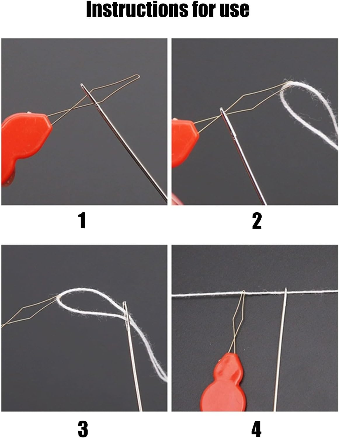 BGENHPON 10 Pcs Brass Wire Gourd Shaped Needle Threaders for Hand Sewing and Sewing Machines Easy to Insert Cross Stitch Mending Clothing Random Colors image number 2