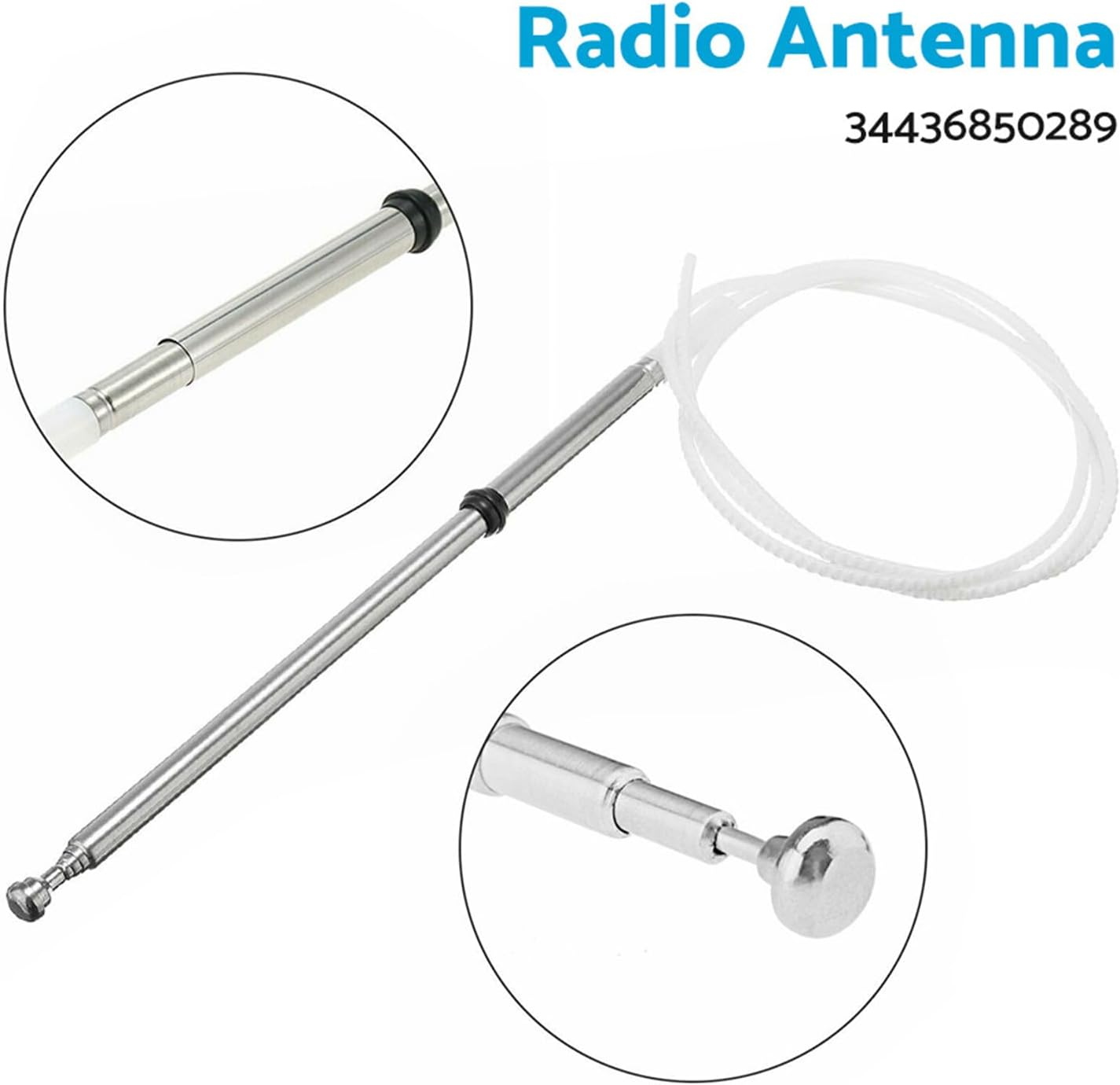 MAX Cool Power Radio Antenna Aerial Mast Rope Compatible with Toyota Landcruiser 100 105 Series image number 2