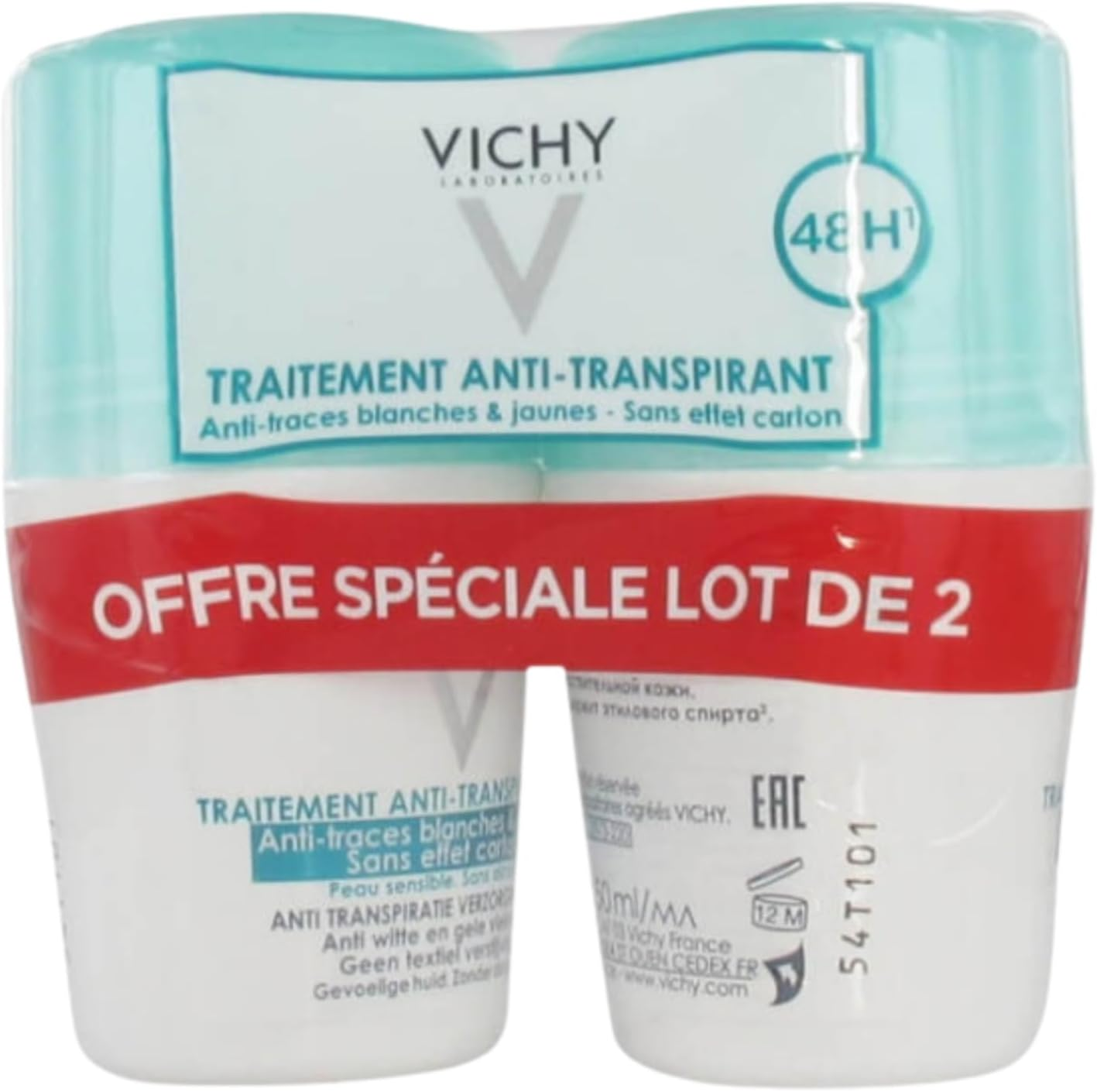 Vichy Deodorant Roll-On, Intense image number 1