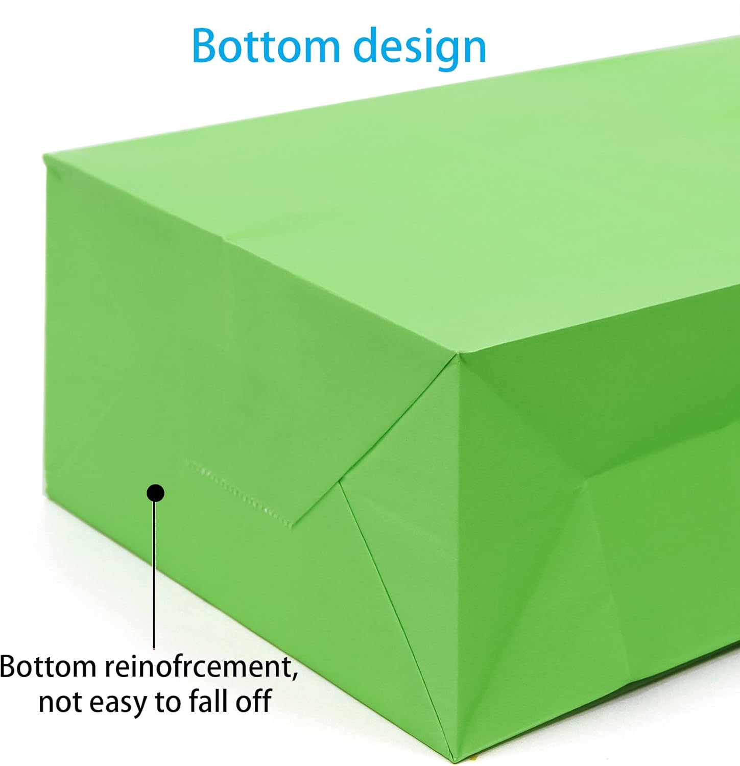 25 PCS Small Gift Bags Green Kraft Paper Bags with Handles for Party Favor Supplies by ADIDO EVA (8.2 X 6 X 3.1 In) image number 4