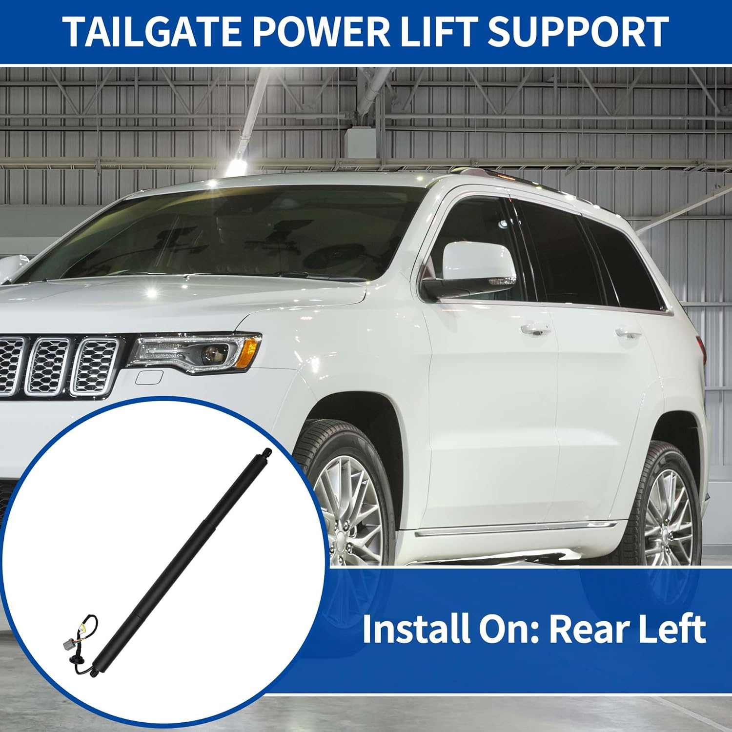 X AUTOHAUX Rear Left Tailgate Power Lift Support for Jeep Grand Cherokee WK2 2011-2022 Liftgate Power Hatch Shock Strut No.55399277Ad Electric Trunk Power Liftgate image number 2