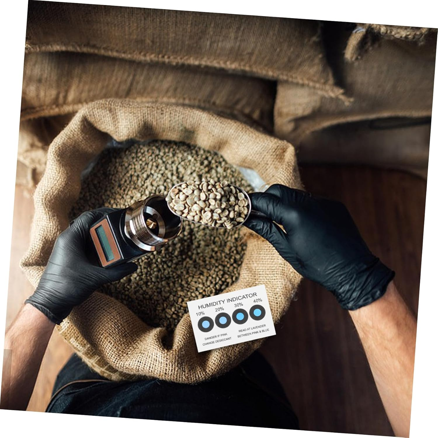 BESTYASH 100Pcs Humidity Indicator Card 10%-40% Moisture Range Moisture Detection Strip for Artwork Storage and Book Collections Humidity Control Packet Regulation Pack image number 3