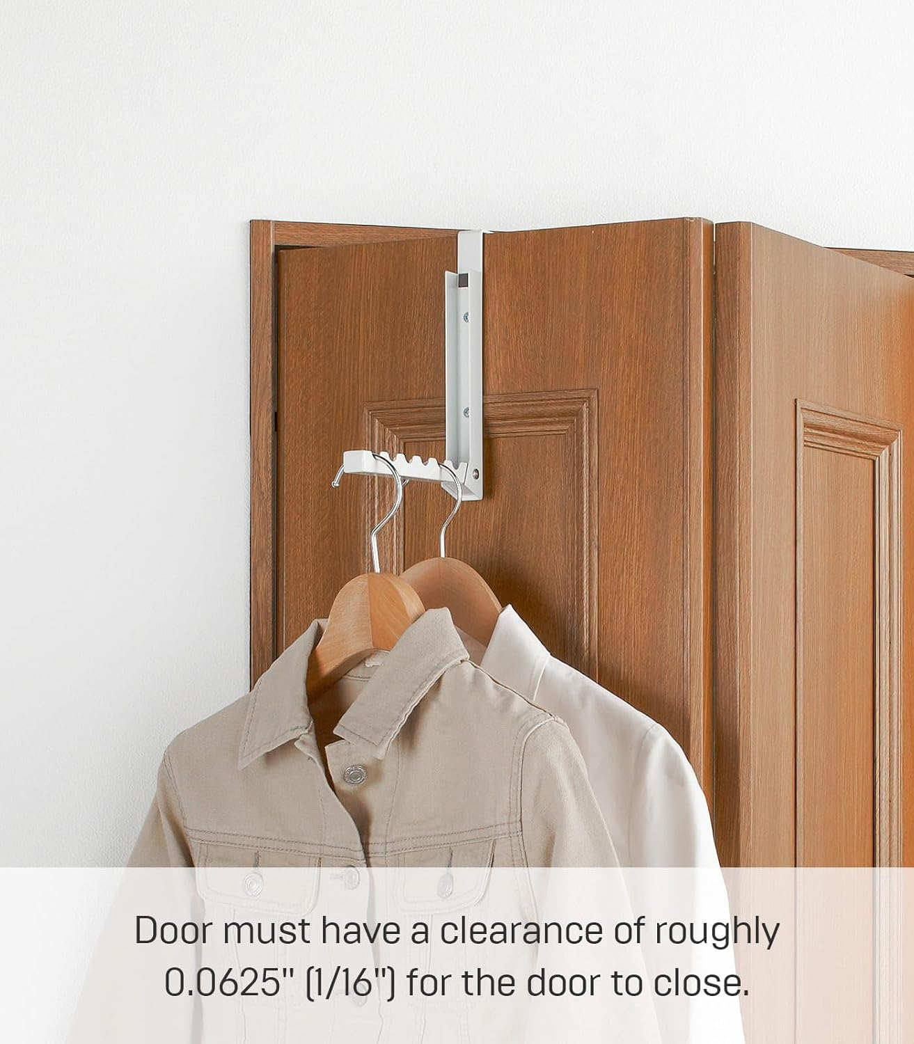 YAMAZAKI 'Smart' 7161 Collapsible Door Hook, White, for Doors up to 3.6 Cm Depth, Door Hanger image number 4