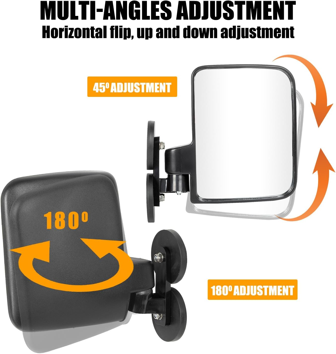 RANSOTO Tractor Side Mirrors, Strong Magnetic Mirror for Tractors, Forklifts, Small Dozers, Lawn Mower Compatible with John Deere, Kubota, Toyota image number 5