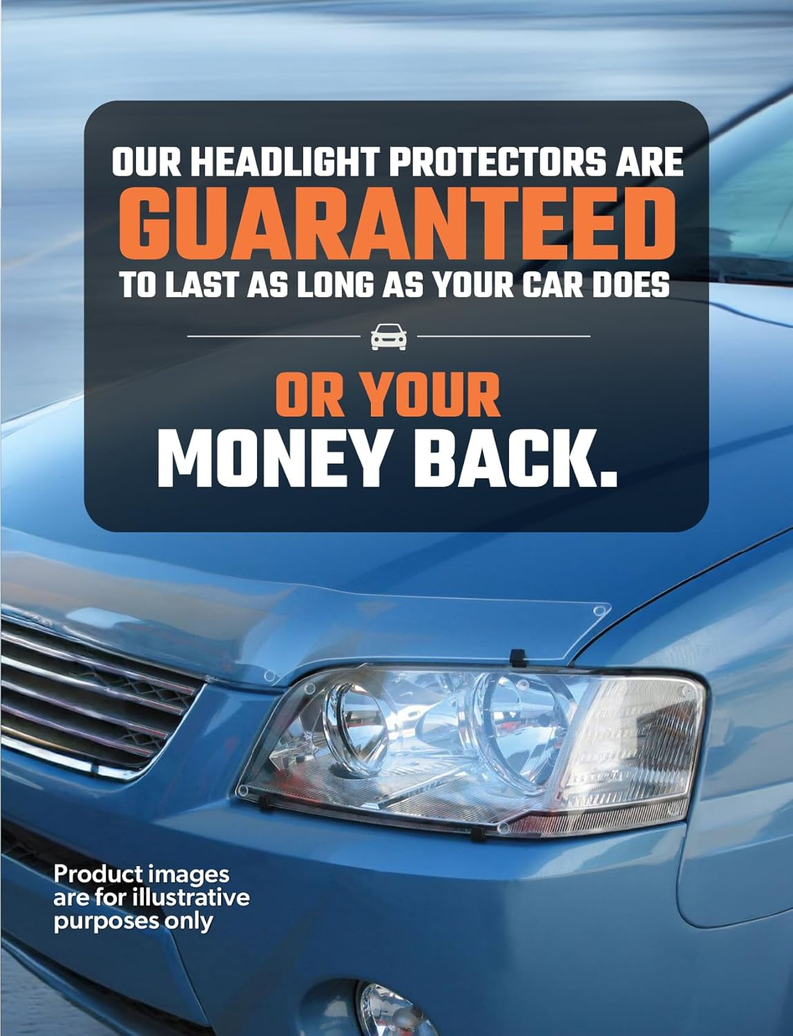 Sunland Protective Plastics Headlight Protectors, 2 Piece, Toyota Hilux 2WD & 4WD 03/2005-08/2011 - T295H image number 1