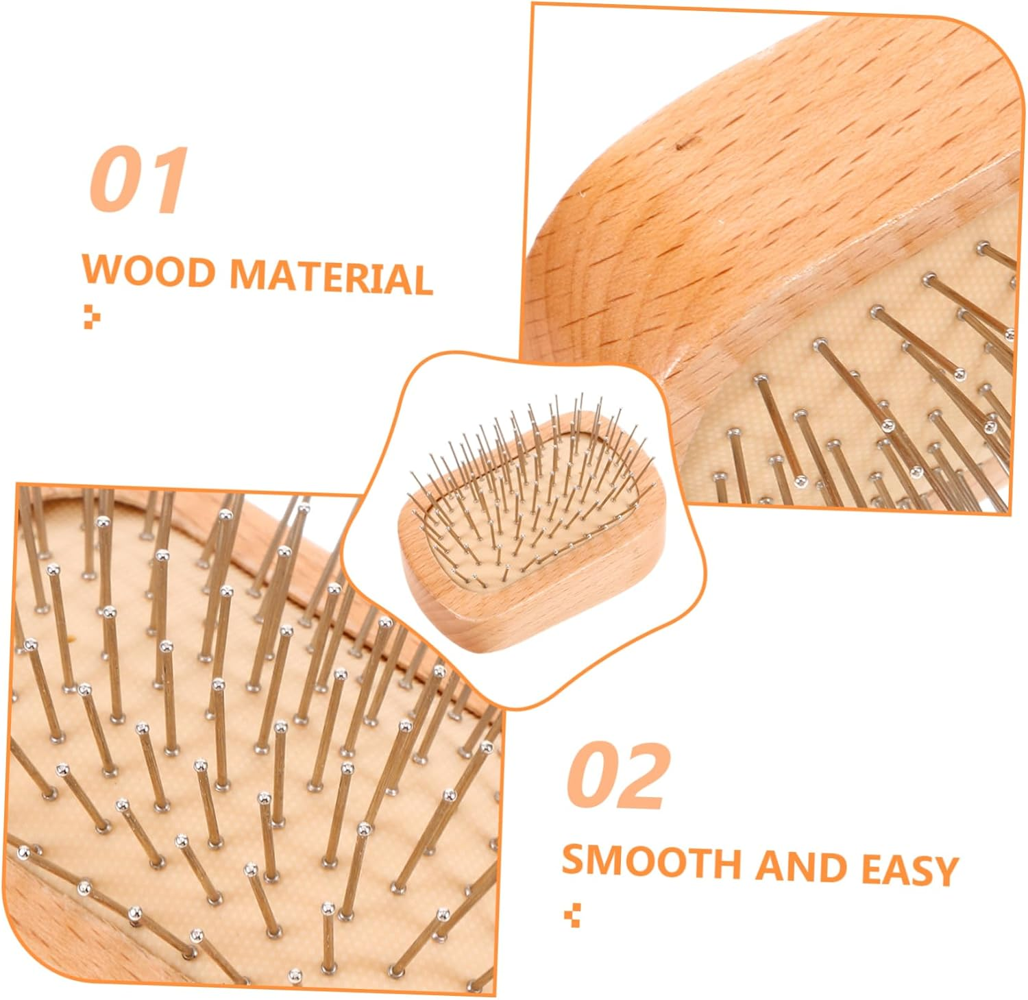 MERRYHAPY Detangling Scalp Brush for Women Hair Comb Flexible Bristles Hair Brush image number 1