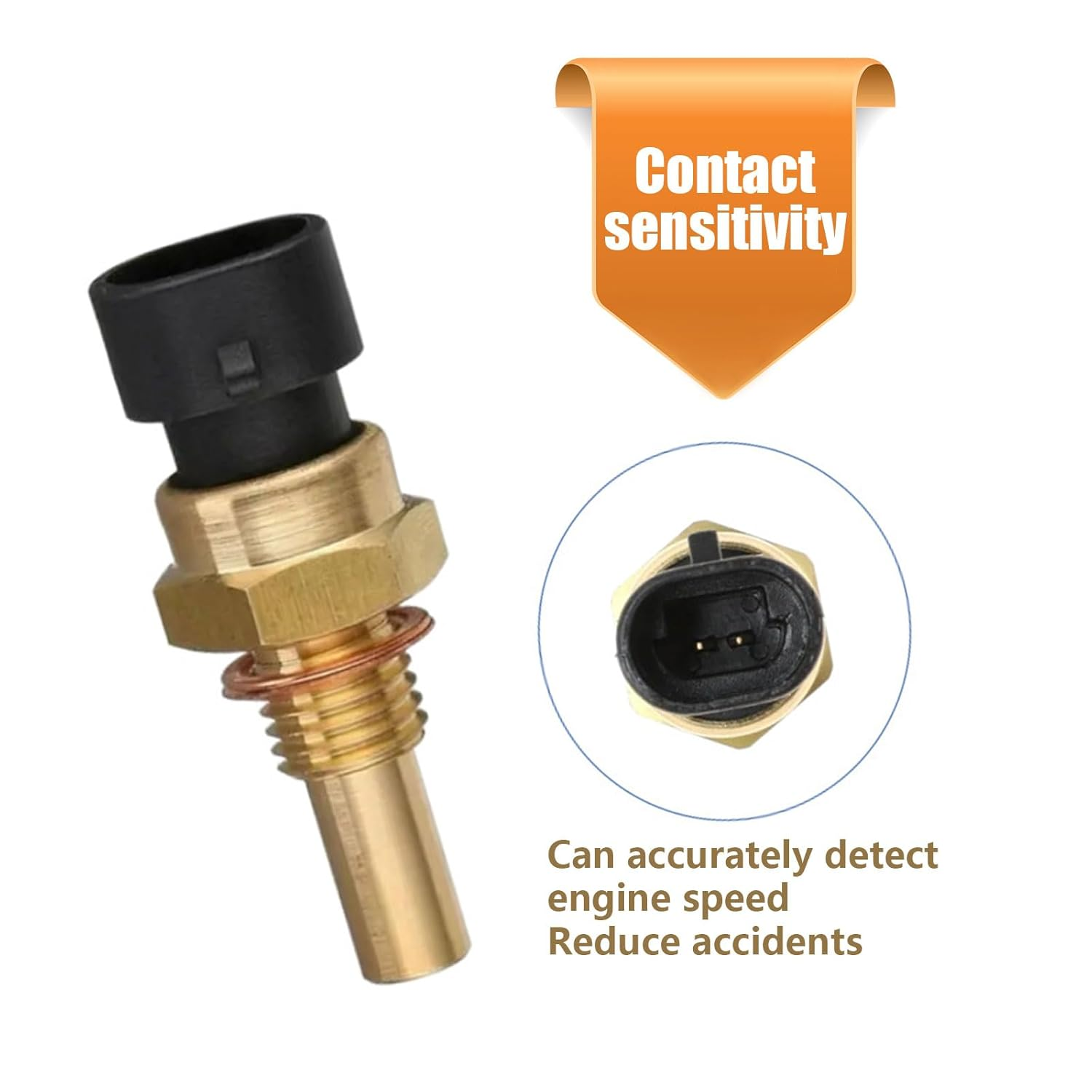 Gkmow 1 PC Engine Temperature Sensor, ECT Temp Sensor Replace 15404280 12191170 60811520 12608814, Car Parts, Compatible with Delphi (Gold) image number 4