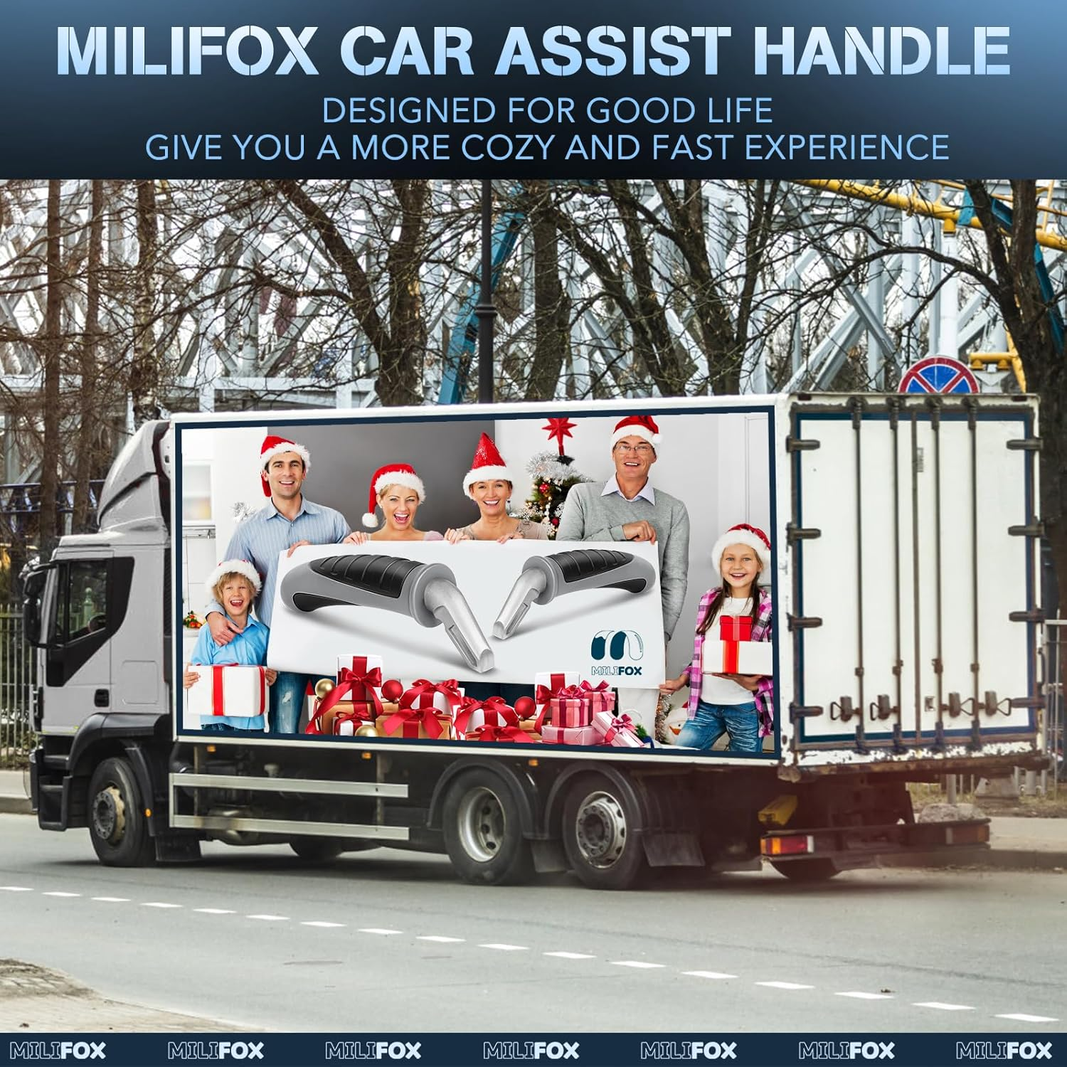 Milifox Car Assist Handle for Elderly PVC Portable Vehicle Door Grab Handle with Window Breaker Aids in Entering and Exiting Vehicles Two-Tone Design image number 5