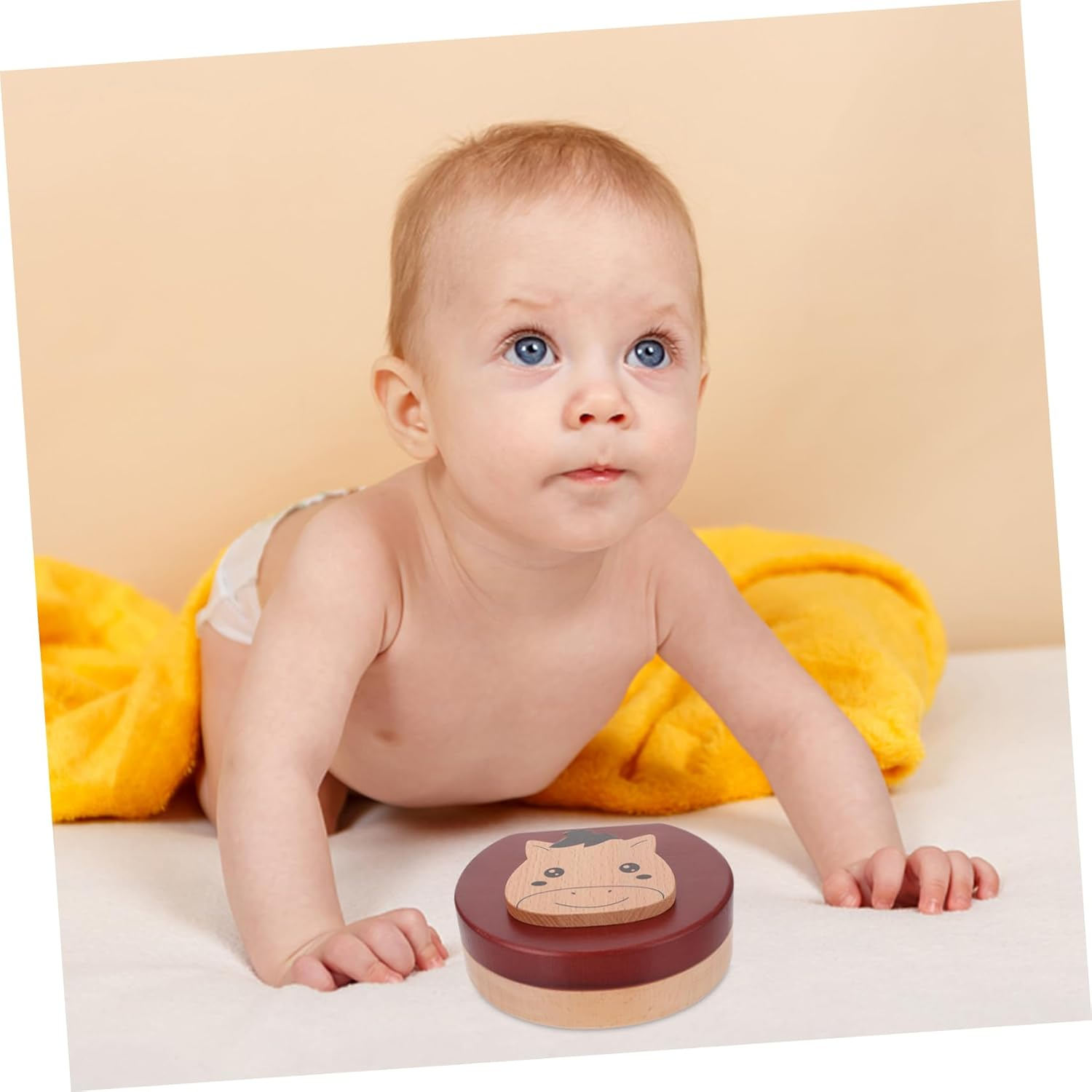 Abaodam Wooden Tooth Keepsake Box Baby Teeth Saver and Fetal Hair Container for Boys and Girls Zodiac Horse Design Baby Shower