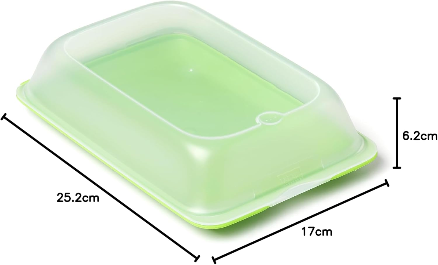 TATAY Cold Meat Containers for Fridge | Set of 3 Maxi | Fridge Storage | Removable Lid, Stackable | Microwave, Freezer and Dishwasher Safe | Bpa-Free, 17 X 6,2 X 25,2 Cm, Colour Lime image number 6
