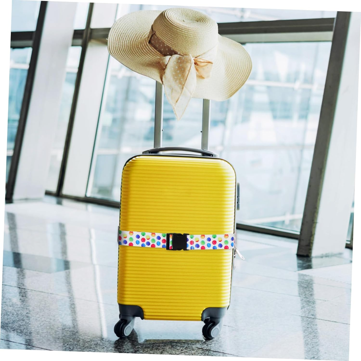 HOUDERCO Adjustable Luggage Strap with Lock Lightweight Polyester Travel Belt for Suitcases Accessory Fit for Various Bags image number 5