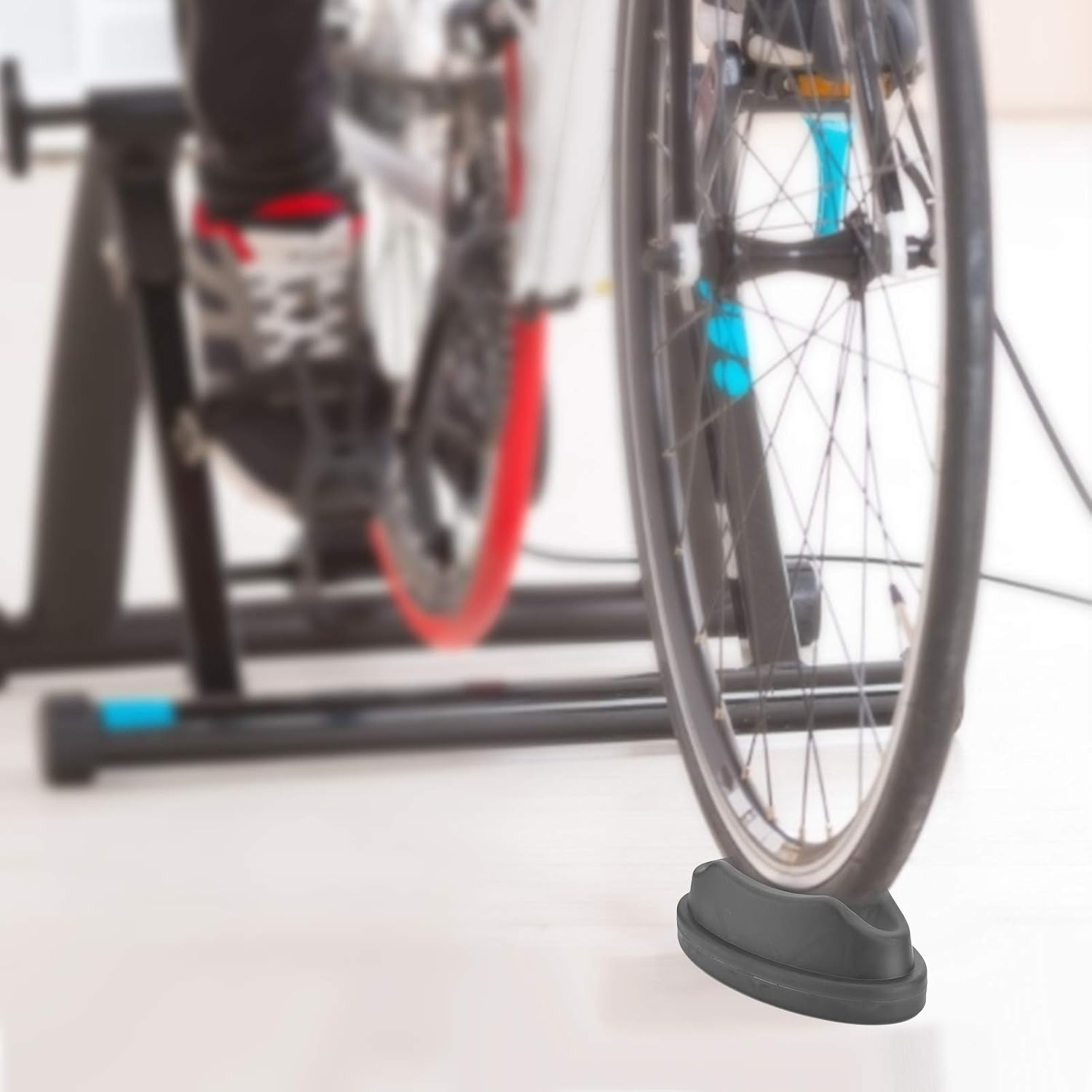 Black Bike Wheel Training Stand Front Wheel Riser, Indoor Trainers, Wheel Riser Block, Cycling Front Wheel Riser image number 5