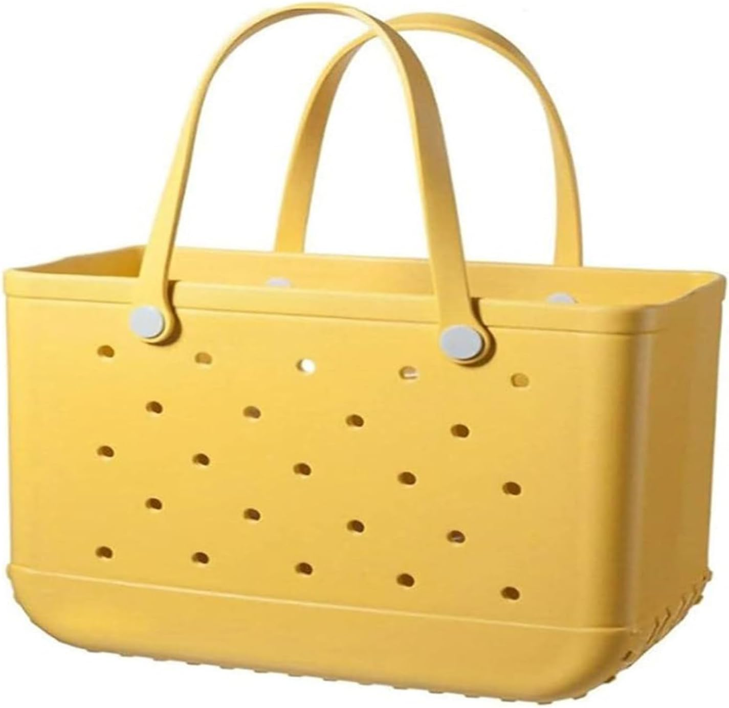 Women Outdoor Rubber Tote Bag,Sports Washable Rubber Tote Bag with Holes | Women'S Portable Travel for Beach Sports Swimming Pool