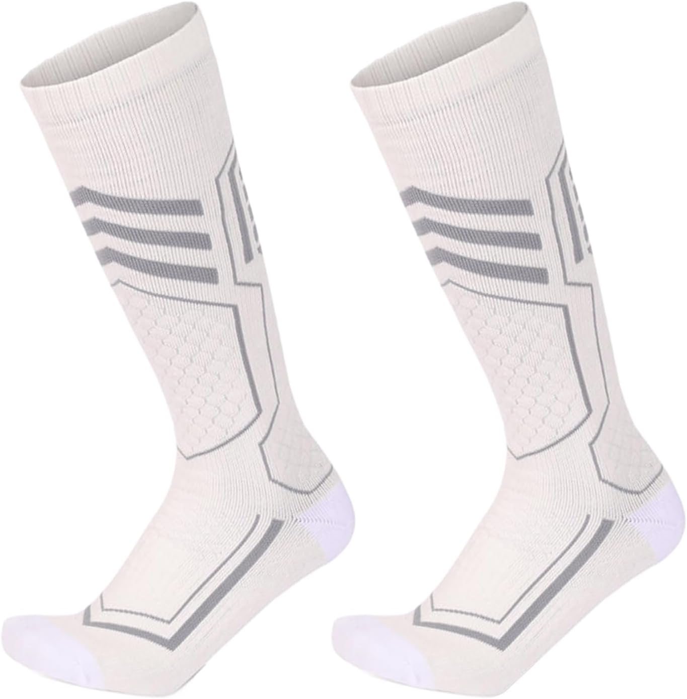 Dress Cici Ski Socks for Winter, Thick Cushioned Knee High for Cold Weather -Unisex (2 Pairs) image number 4