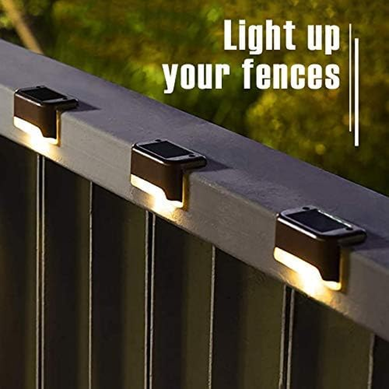 Solar Deck Lights Outdoor, Step Lights IP65 Waterproof Led Solar Light for Outdoor Stairs, Step, Fence, Yard, Patio, Backyard and Pathway(Warm White)-16 Pack image number 2