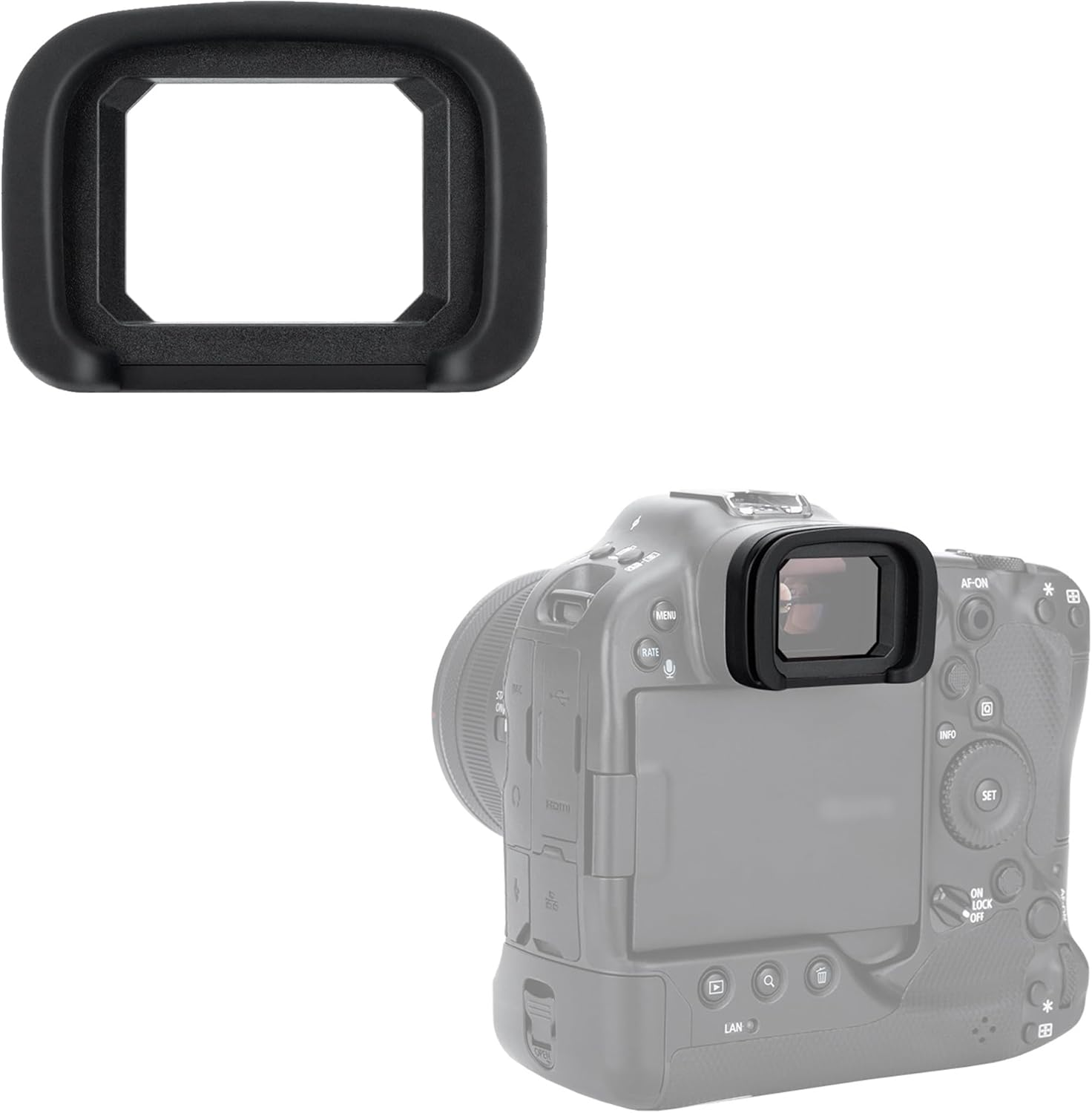 EOS R3 Eyecup Eyepiece, Eye Cup Viewfinder for Canon EOS R3 Camera, Replaces Canon ER-H Eyecup Eyepiece, Soft Silicone Material, Not Affect the Use of LCD Screen image number 3
