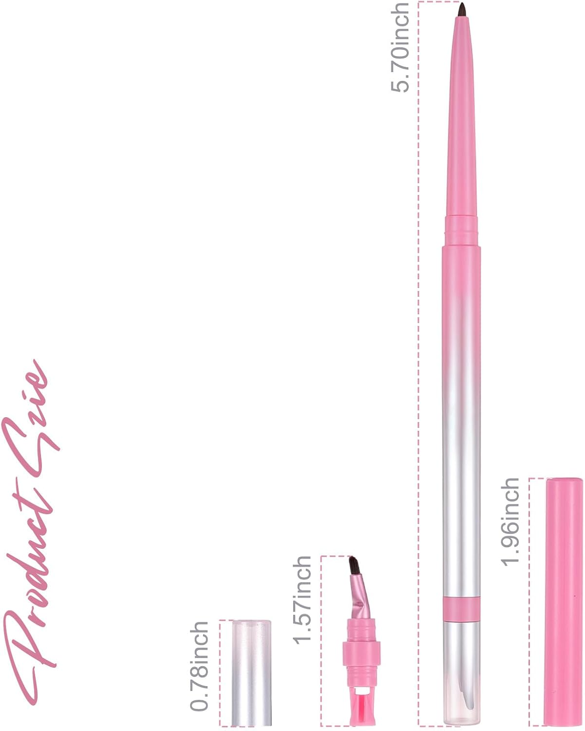 U-Shinein Eyeliner Pen with Bent Blending Brush & Built-In Sharpener, Dual-Ended Precision Eyeliner Waterproof for Smooth Application & On-The-Go Sharpening Long Lasting Brown - Brown image number 2