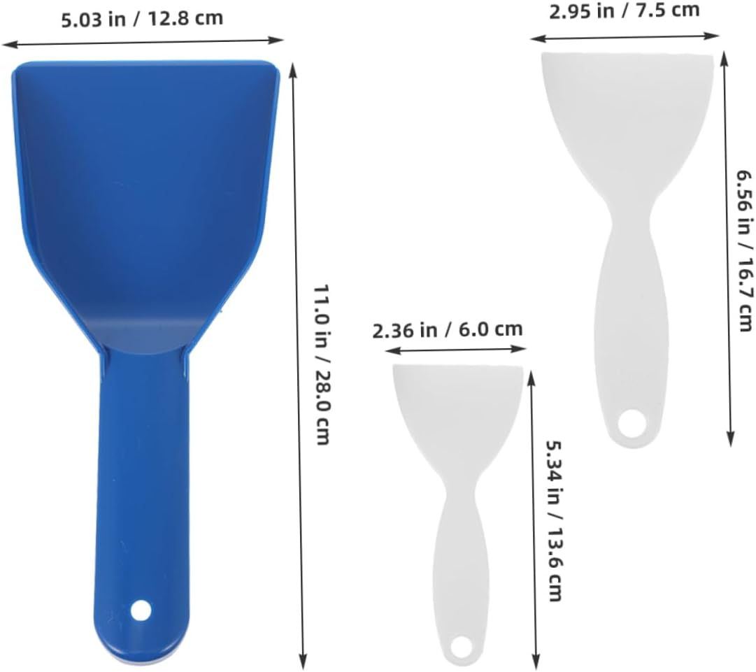YARNOW 3Pcs Freezer Ice Scraper Set Versatile Plastic Ice Scrapers for Defrosting Refrigerators and Freezers Compact Performance Includes image number 1