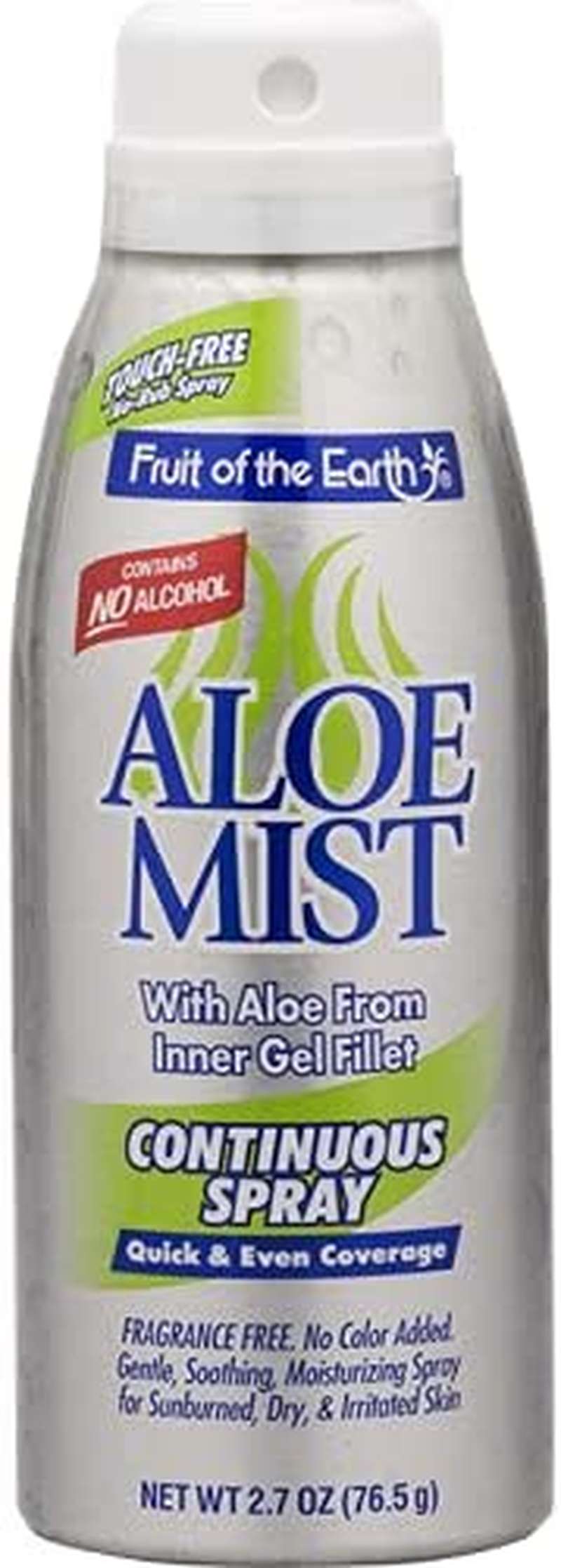 Fruit of the Earth Aloe Mist 100% Pure Gel Spray Travel Size 76.5Gm