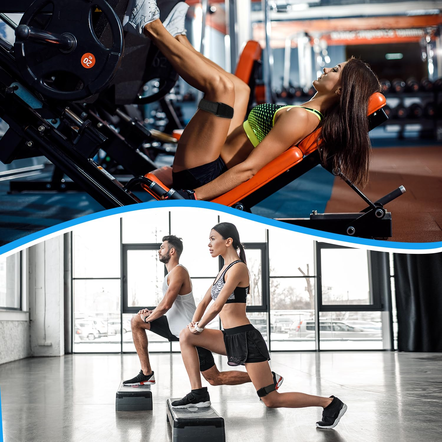 Supregear IT Band Strap for Knee, Adjustable Comfortable Iliotibial Band Wrap Breathable ITB Strap for Iliotibial Band Syndrome (Black) image number 2