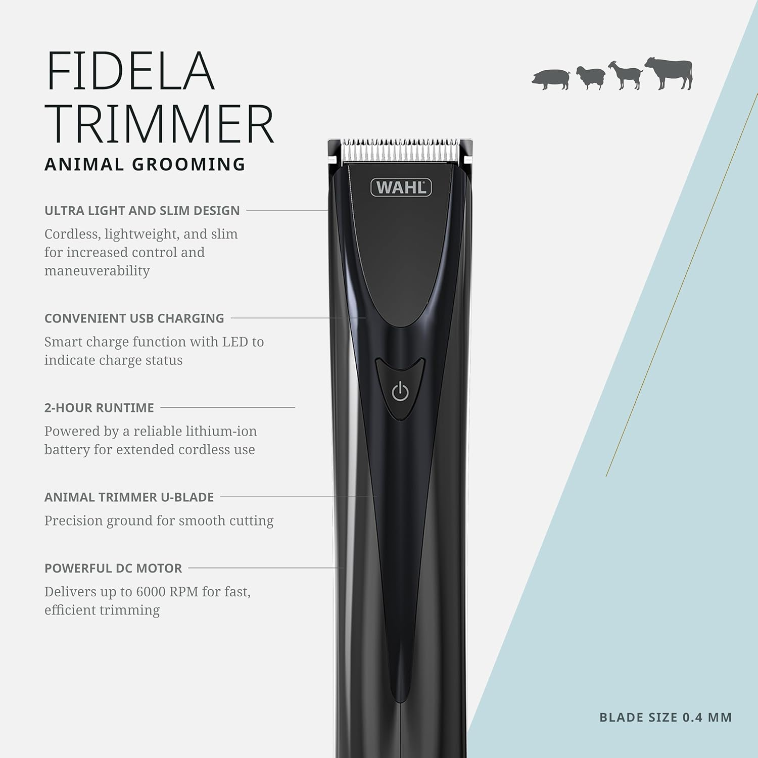 Wahl Professional Pet Trimmer Fidela, Black