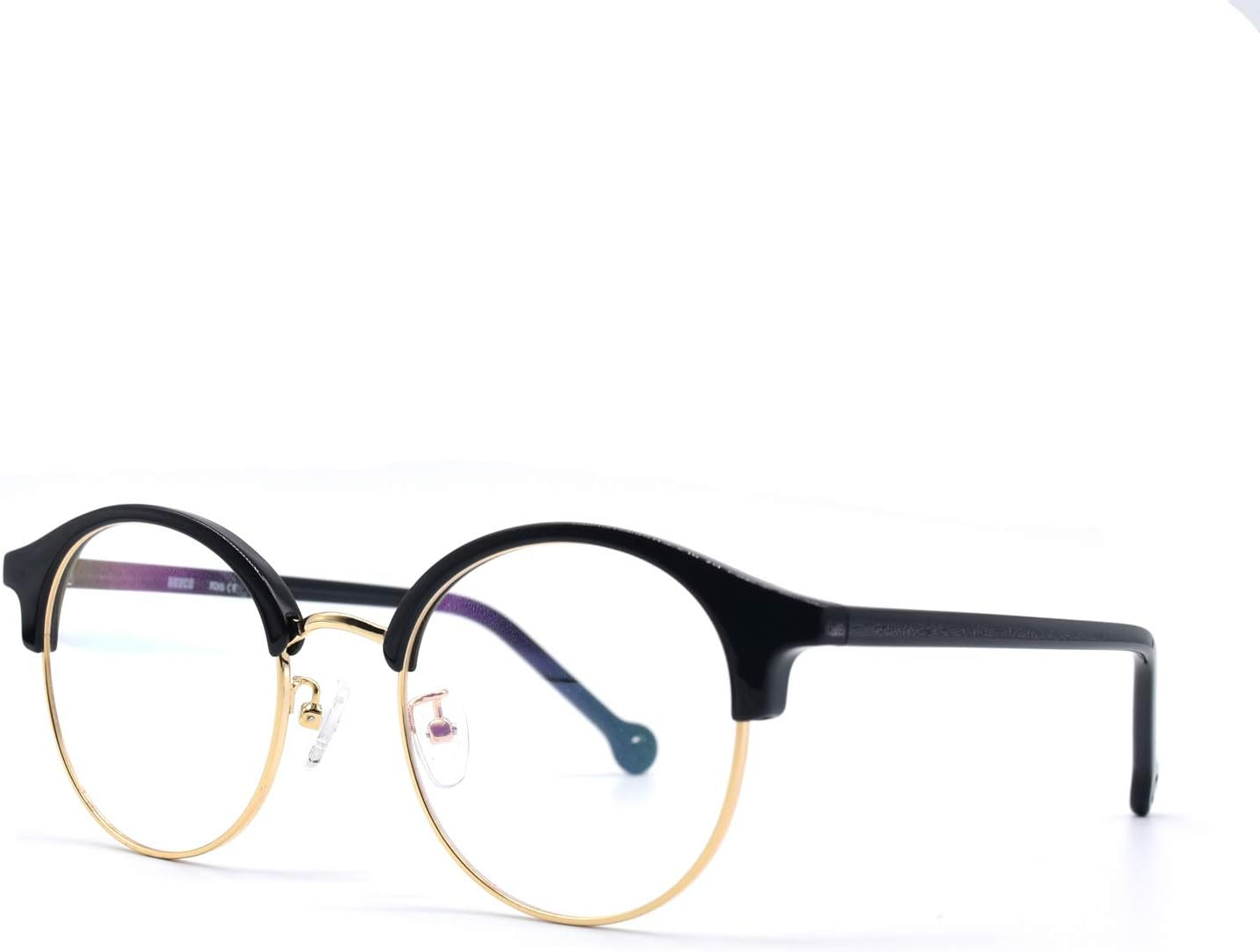 HKUCO Classic Half Frame Clear Lens Eyewear Glasses image number 3