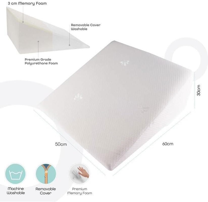 Tootoo Wedge Bed Pillow Helps with Sleep & Acid Reflux Elevated Supportive Cushion Orthopedic Bed Pillow for Side/Back/Stomach Sleepers, Pregnancy & Post-Surgery image number 2