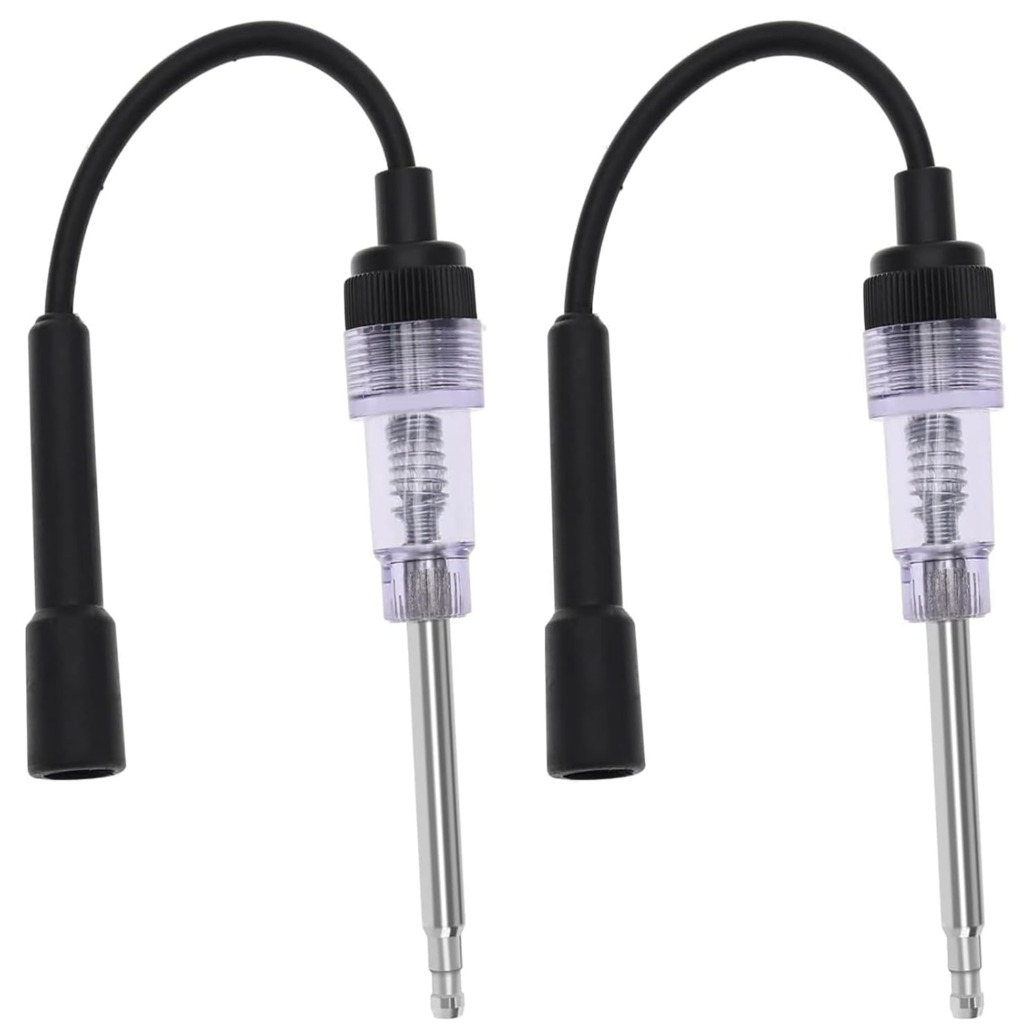 Car Inline Spark Plug Tester, Plug Engine Ignition Tester, Auto Motorcycle Lawn Mower Internal/External Engine Armature Diagnostic Detector Tool, Universal Car Exterior Accessories (2Pcs) image number 3